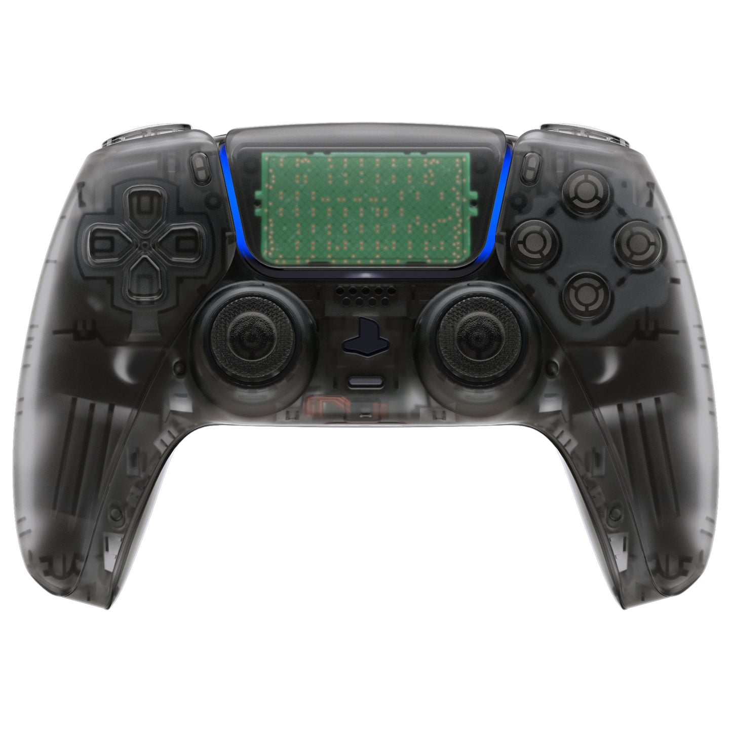 eXtremeRate PS5コントローラーBDM-030/040/050対応交換対応用フルセットシェル&ボタン【クリアブラック】
