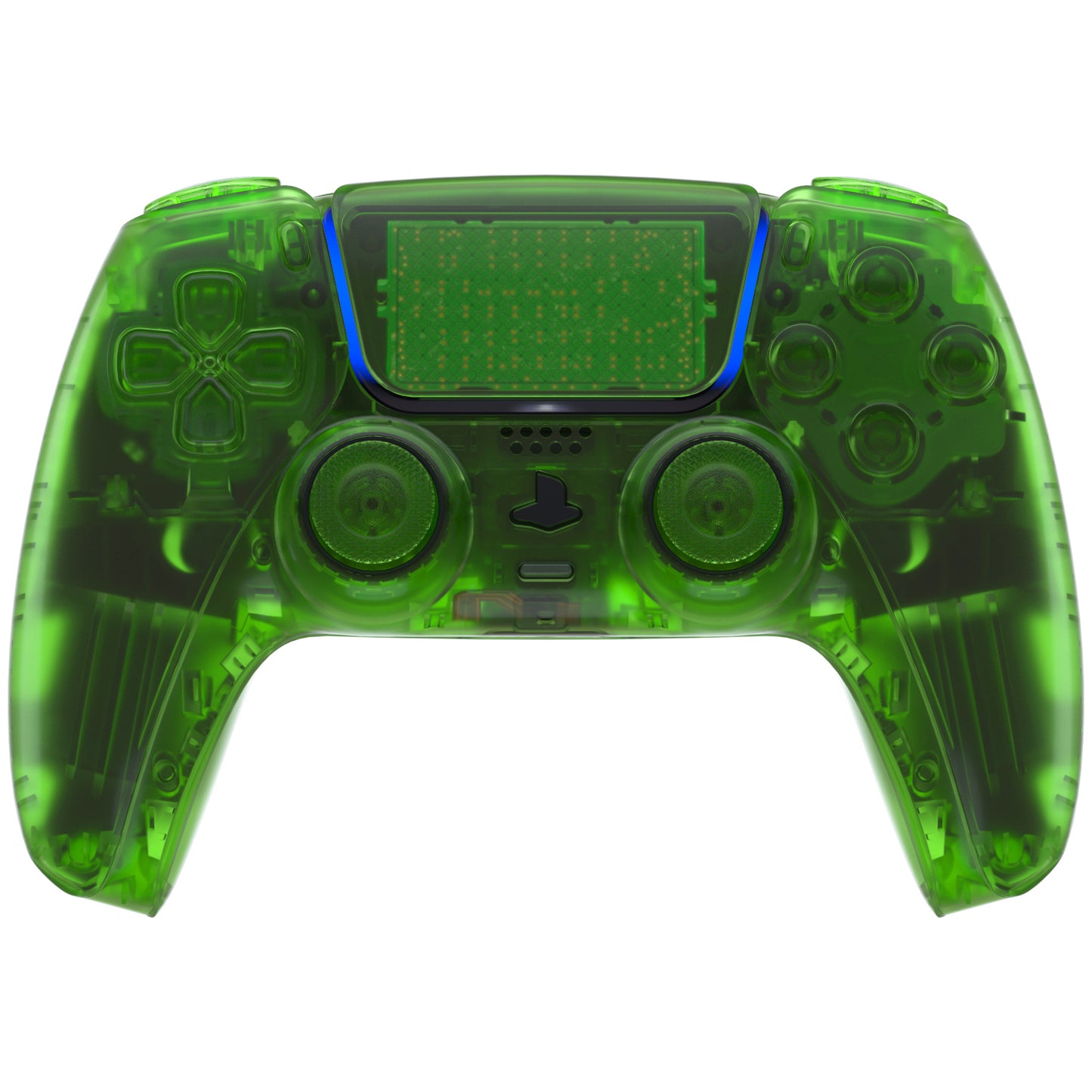 eXtremeRate PS5コントローラーBDM-030/040/050対応交換対応用フルセットシェル&ボタン【クリアグリーン】