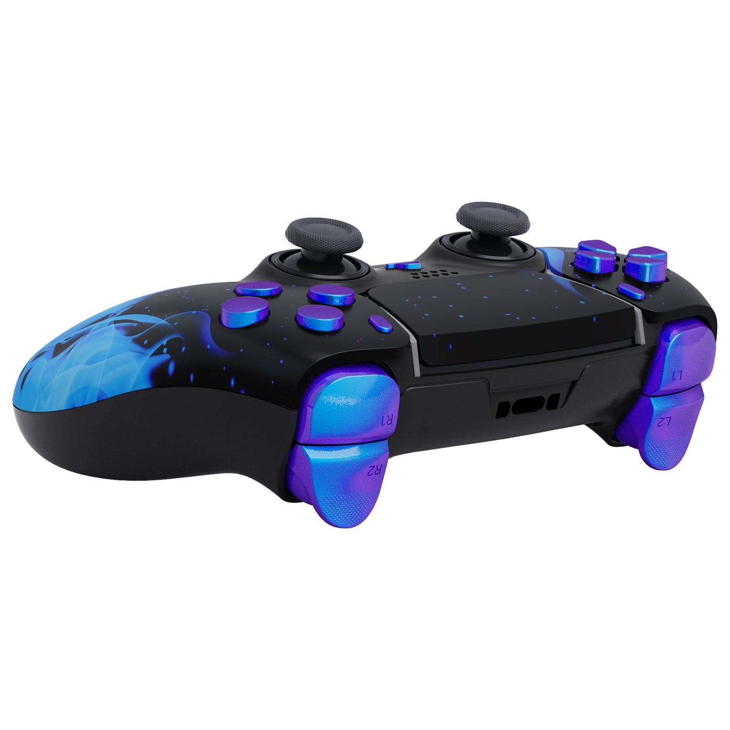 eXtremeRate PS5 edgeコントローラー対応交換対応用フルセットシェル&ボタン【ブルーフレームスカル】