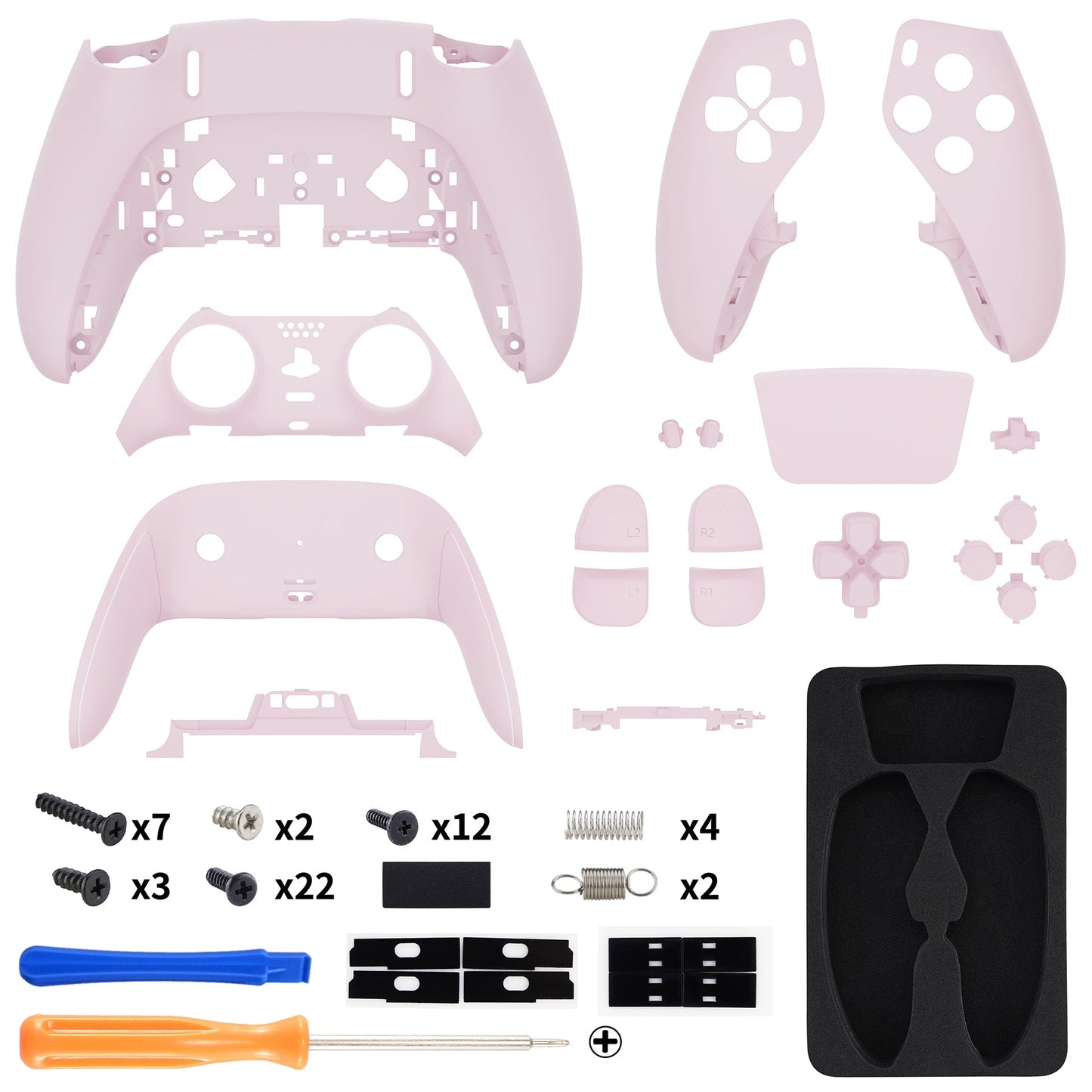 eXtremeRate PS5 edgeコントローラー対応交換対応用フルセットシェル&ボタン【サクラピンク】
