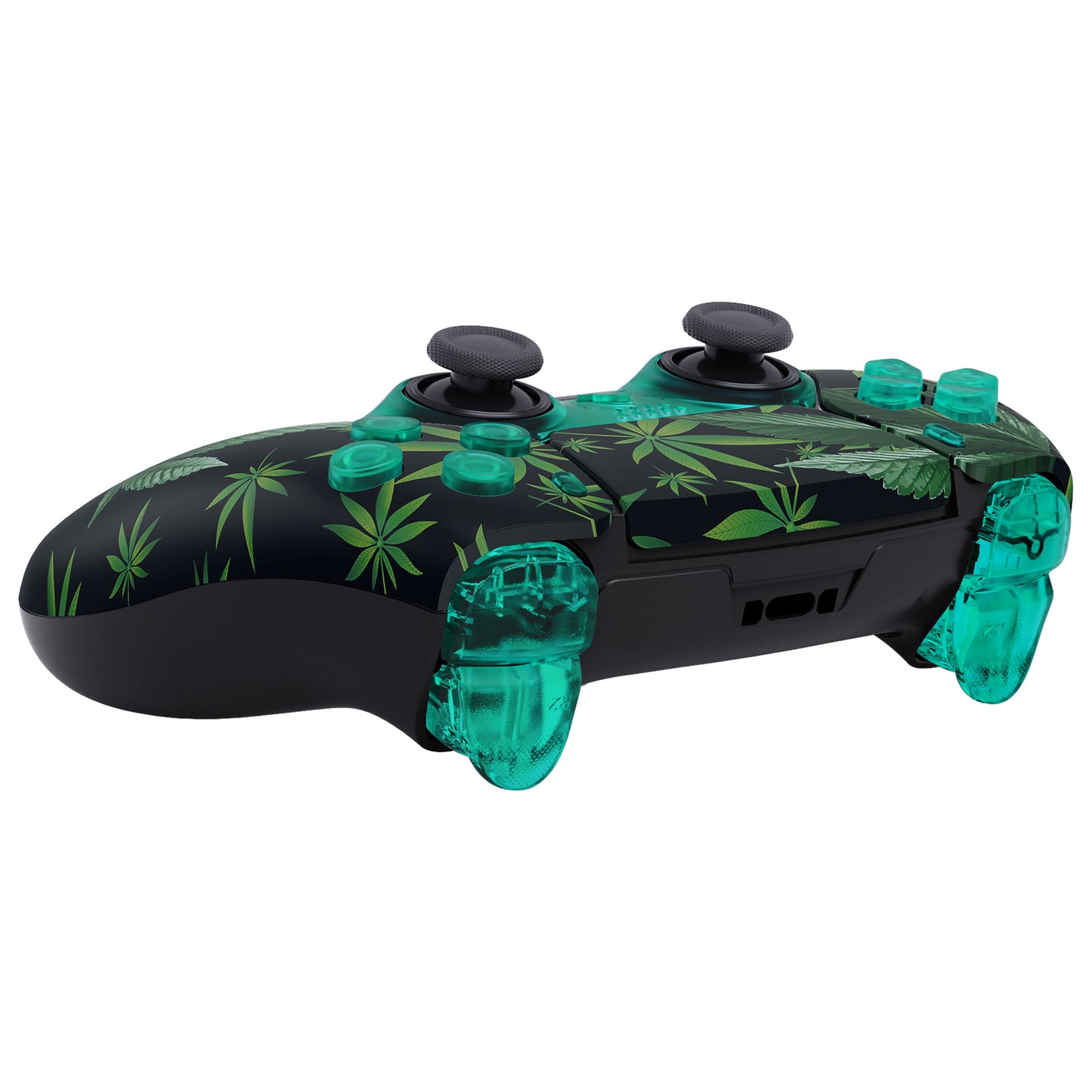 eXtremeRate PS5 edgeコントローラー対応交換対応用フルセットシェル&ボタン【緑の葉っぱ】