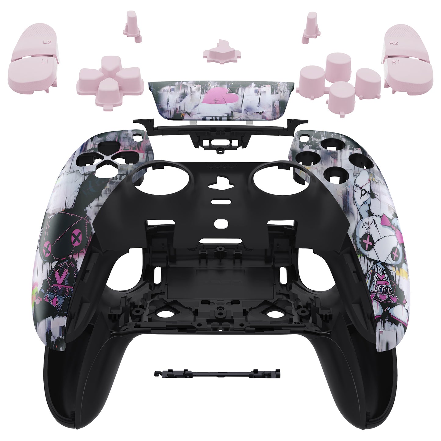 eXtremeRate PS5 edgeコントローラー対応交換対応用フルセットシェル&ボタン【可愛いパンク兎ちゃん】