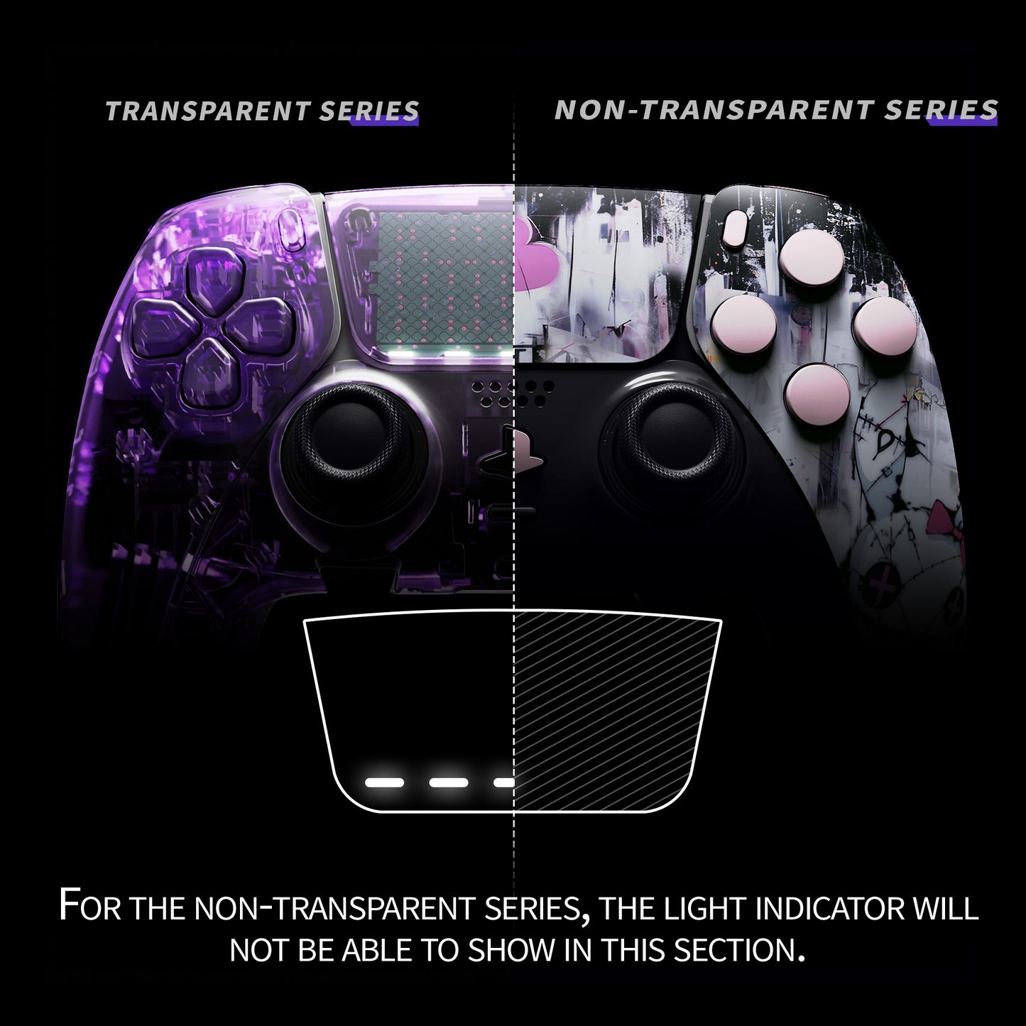 eXtremeRate PS5 edgeコントローラー対応交換対応用フルセットシェル&ボタン【可愛いパンク兎ちゃん】