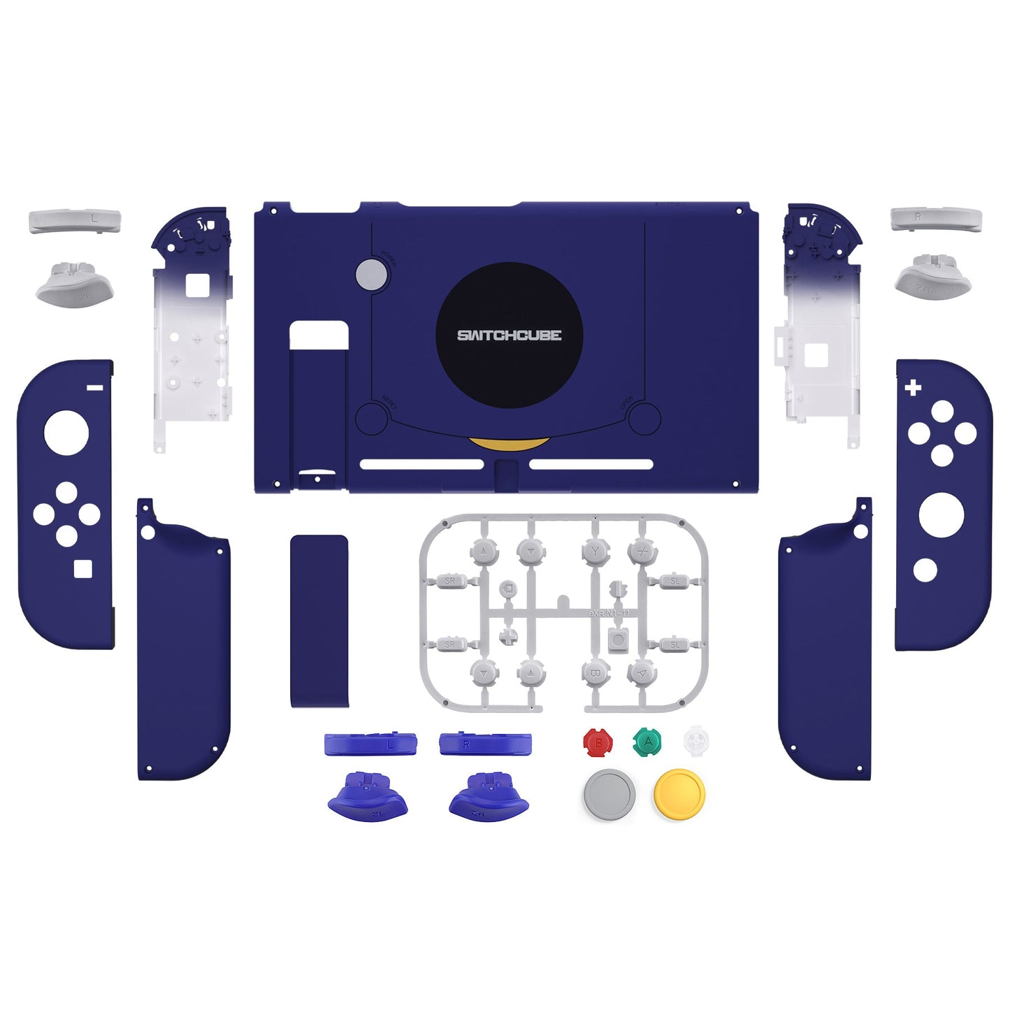eXtremeRate Nintendo Switch用交換フルセットシェル&ボタン【クラシックNGCスタイル】