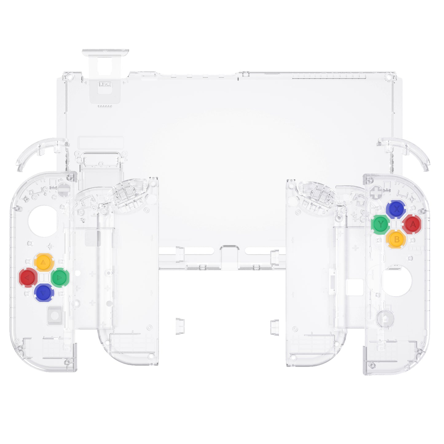 eXtremeRate Nintendo Switch用交換フルセットシェル&ボタン【クリスタルクリア】