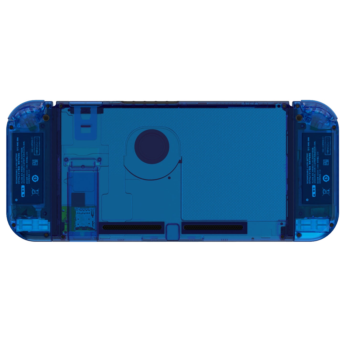 eXtremeRate Nintendo Switch用交換フルセットシェル&ボタン【クリスタルクリアブルー】