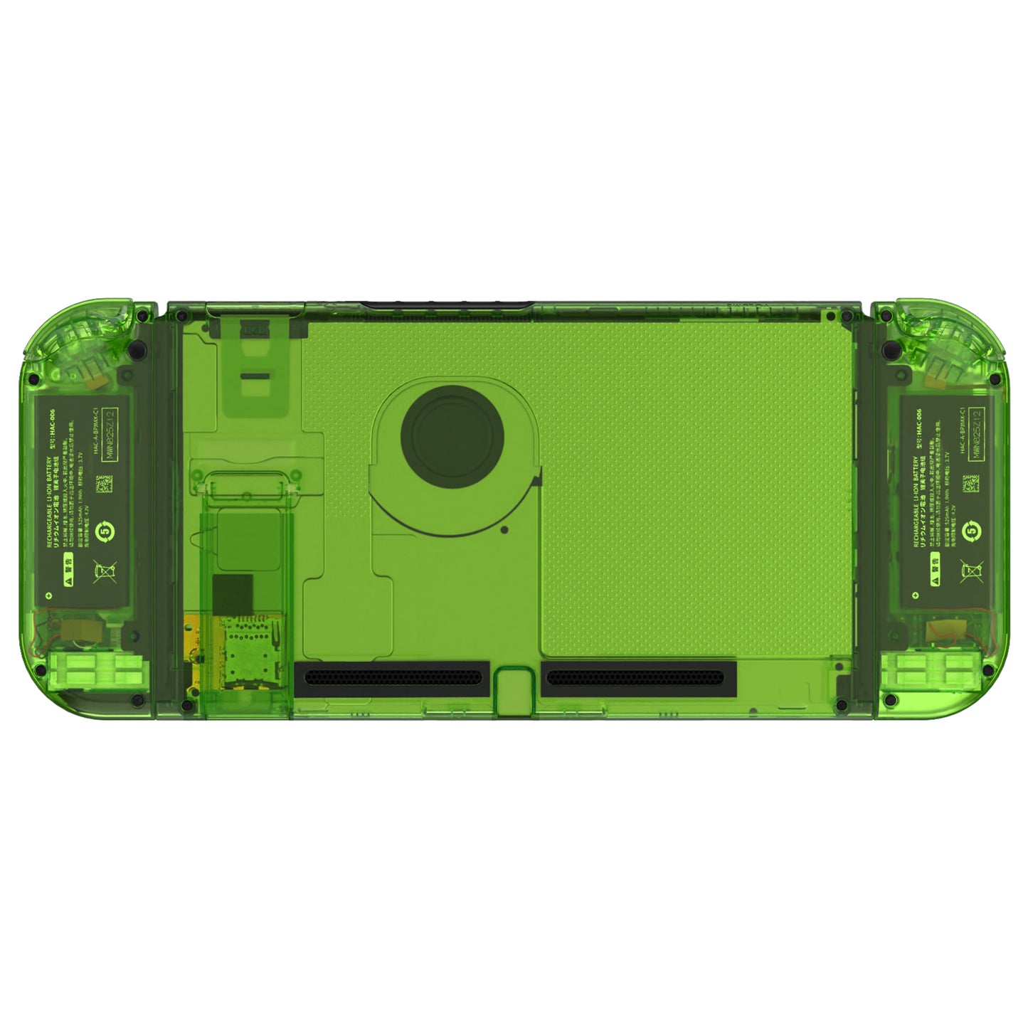 eXtremeRate Nintendo Switch用交換フルセットシェル&ボタン【スケルトンフォレストグリーン】