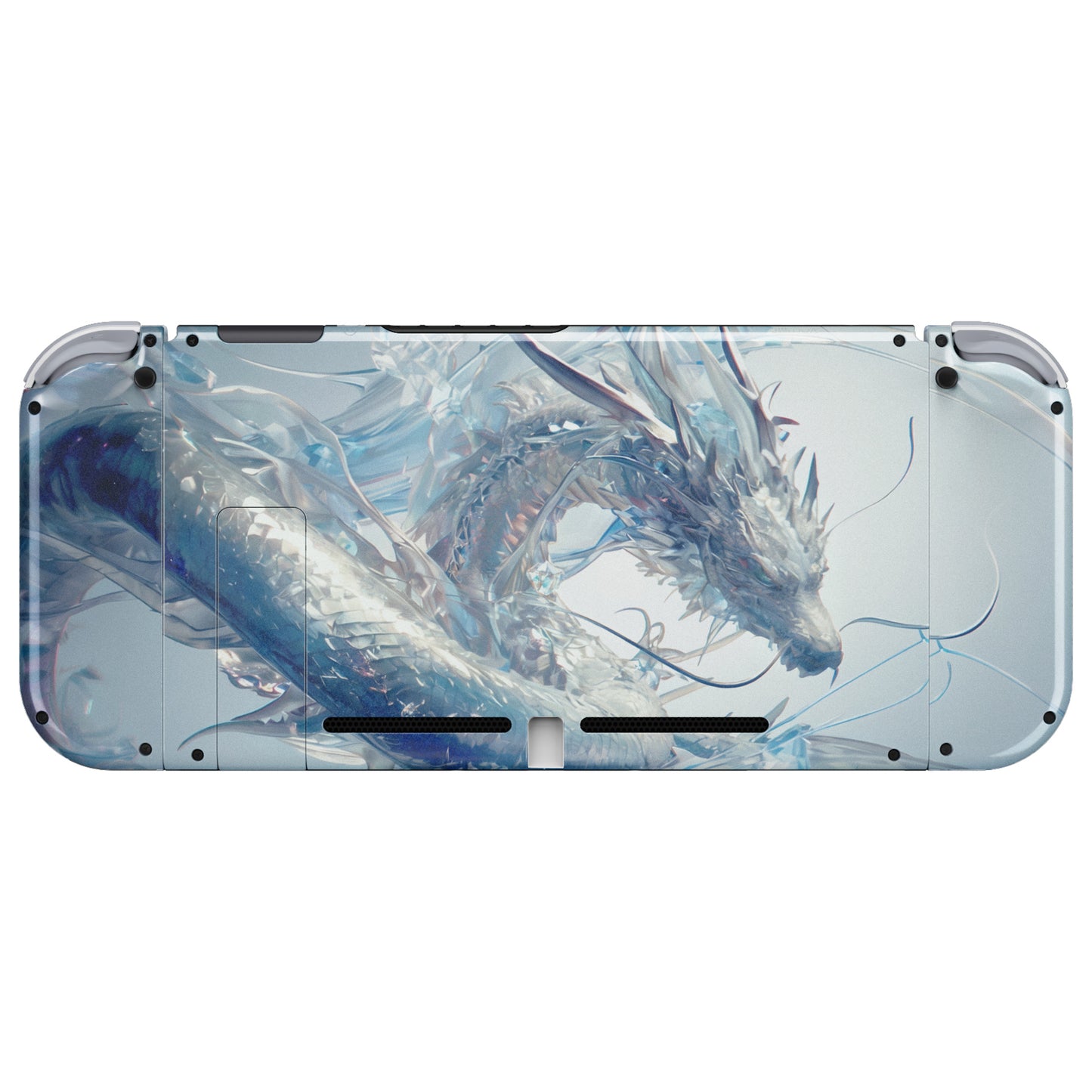 eXtremeRate Nintendo Switch用交換フルセットシェル&ボタン【白銀龍】