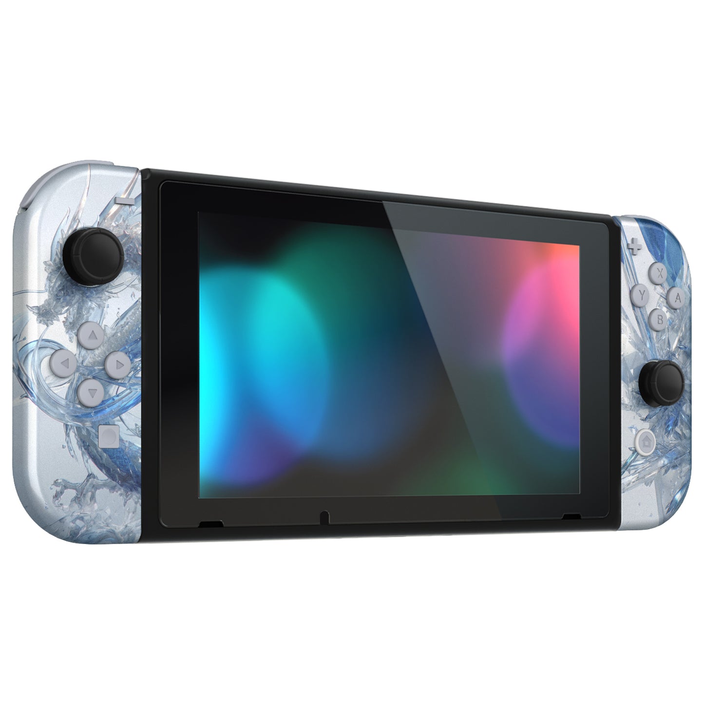 eXtremeRate Nintendo Switch用交換フルセットシェル&ボタン【白銀龍】