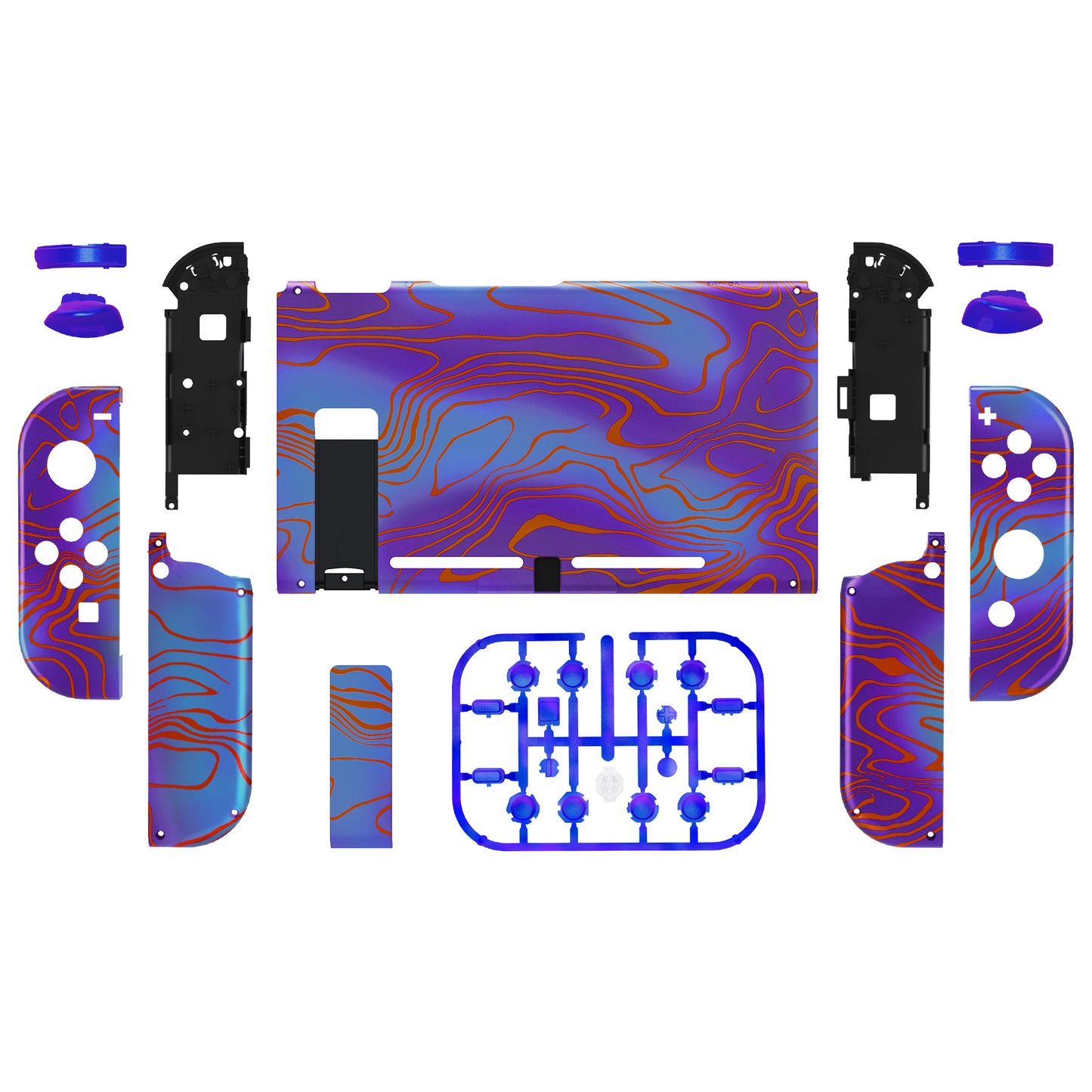 eXtremeRate Nintendo Switch用交換フルセットシェル&ボタン【ダマスクス】
