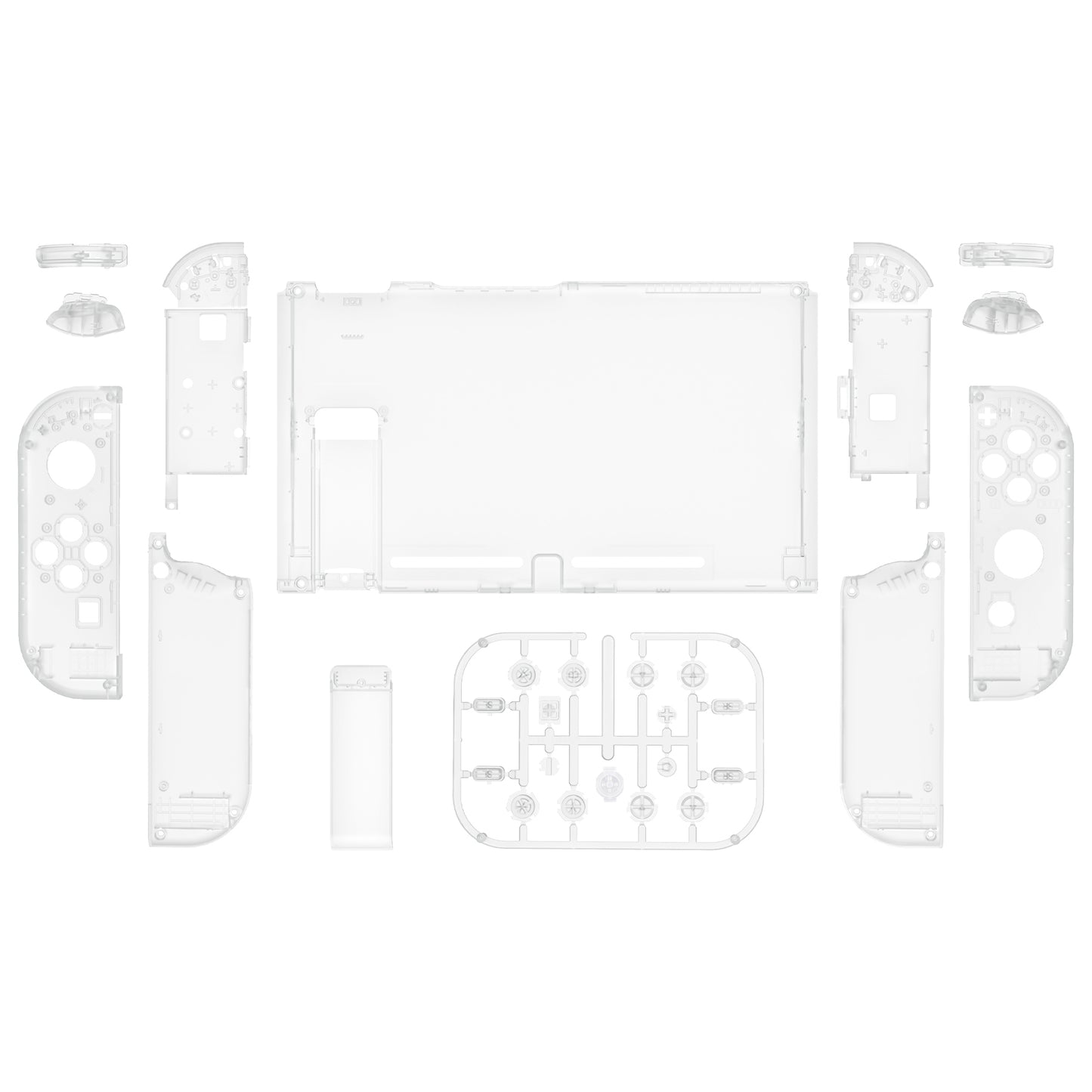 eXtremeRate Nintendo Switch用交換フルセットシェル&ボタン【暗闇で光る-グリーン】