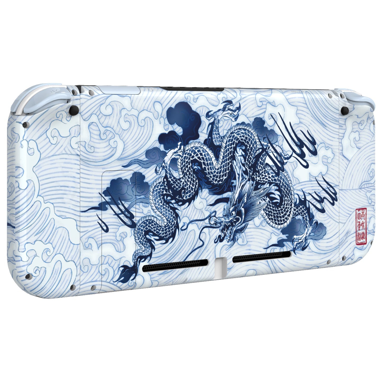 eXtremeRate Nintendo Switch用交換フルセットシェル&ボタン【磁器の龍】