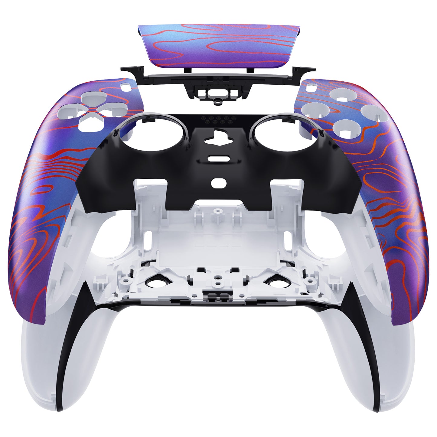 eXtremeRate PS5 edgeコントローラー対応交換対応用左右フロントハウジングシェル&タッチパッド【ダマスクス】