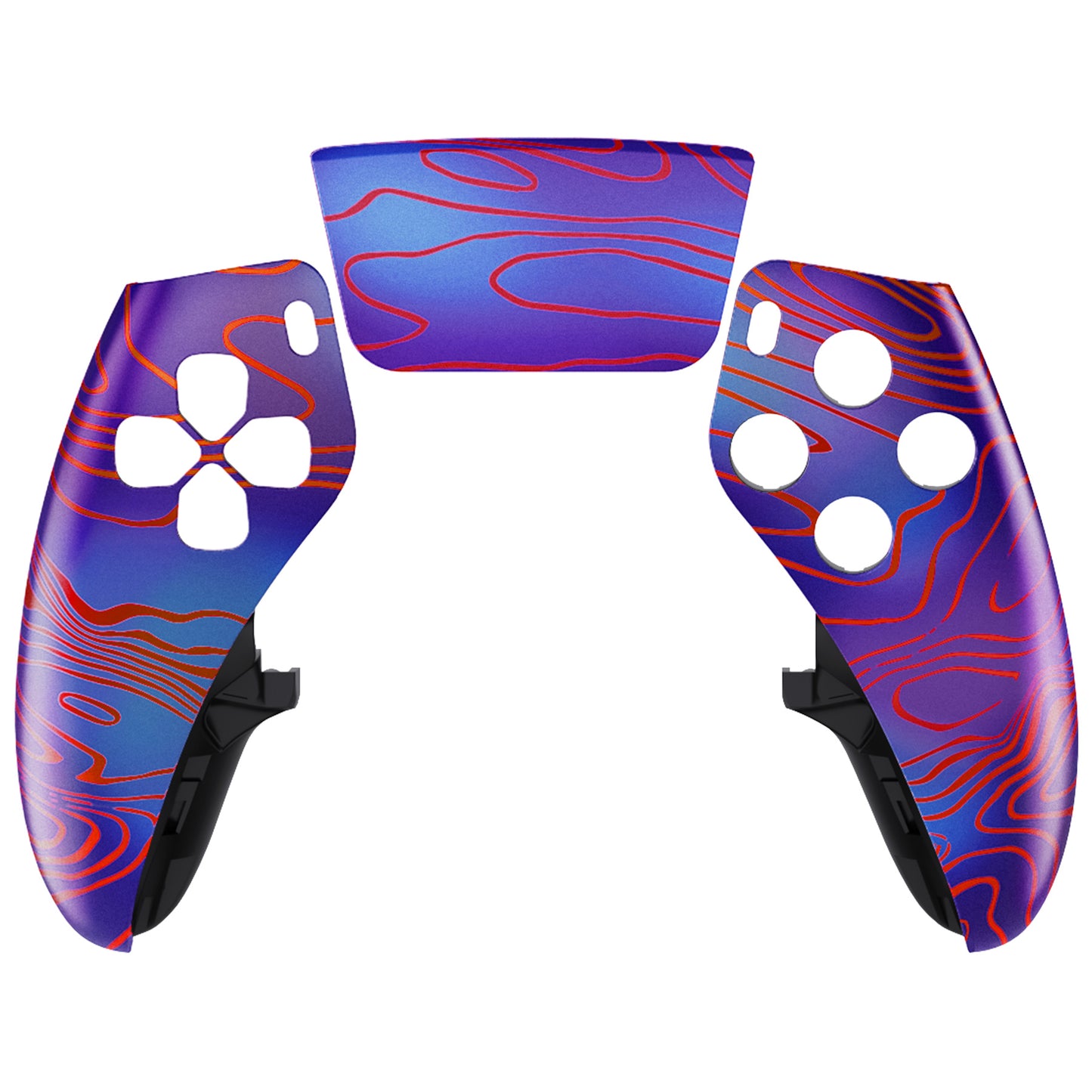 eXtremeRate PS5 edgeコントローラー対応交換対応用左右フロントハウジングシェル&タッチパッド【ダマスクス】