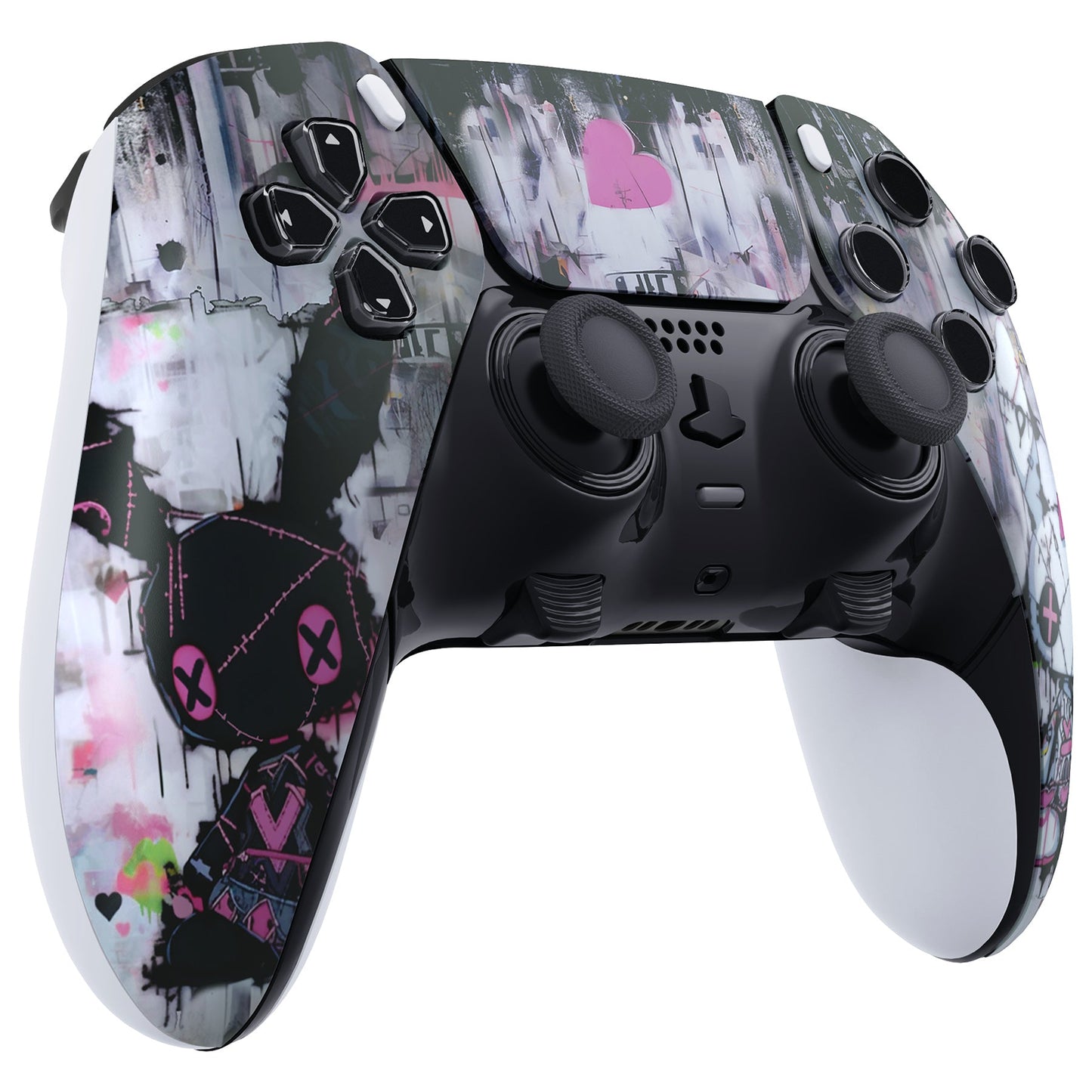 eXtremeRate PS5 edgeコントローラー対応交換対応用左右フロントハウジングシェル&タッチパッド【可愛いパンク兎ちゃん】