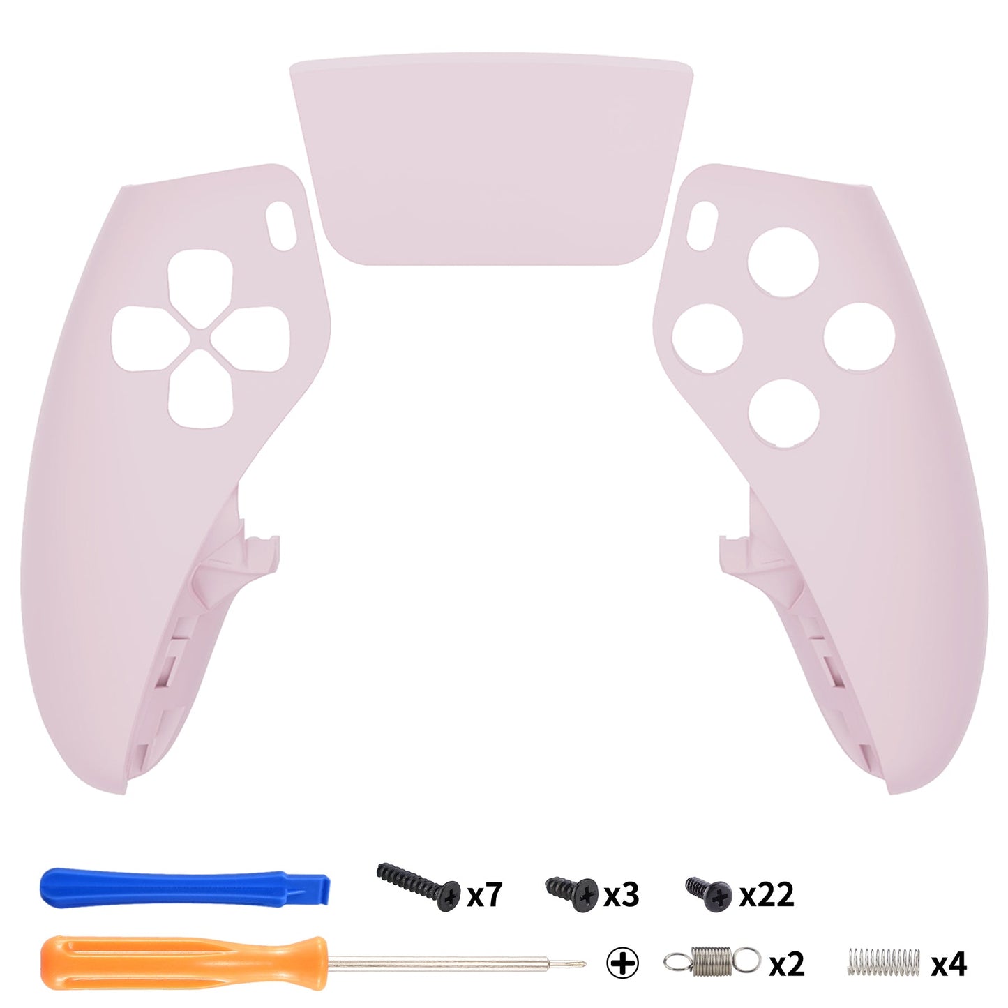 eXtremeRate PS5 edgeコントローラー対応交換対応用左右フロントハウジングシェル&タッチパッド【サクラピンク】