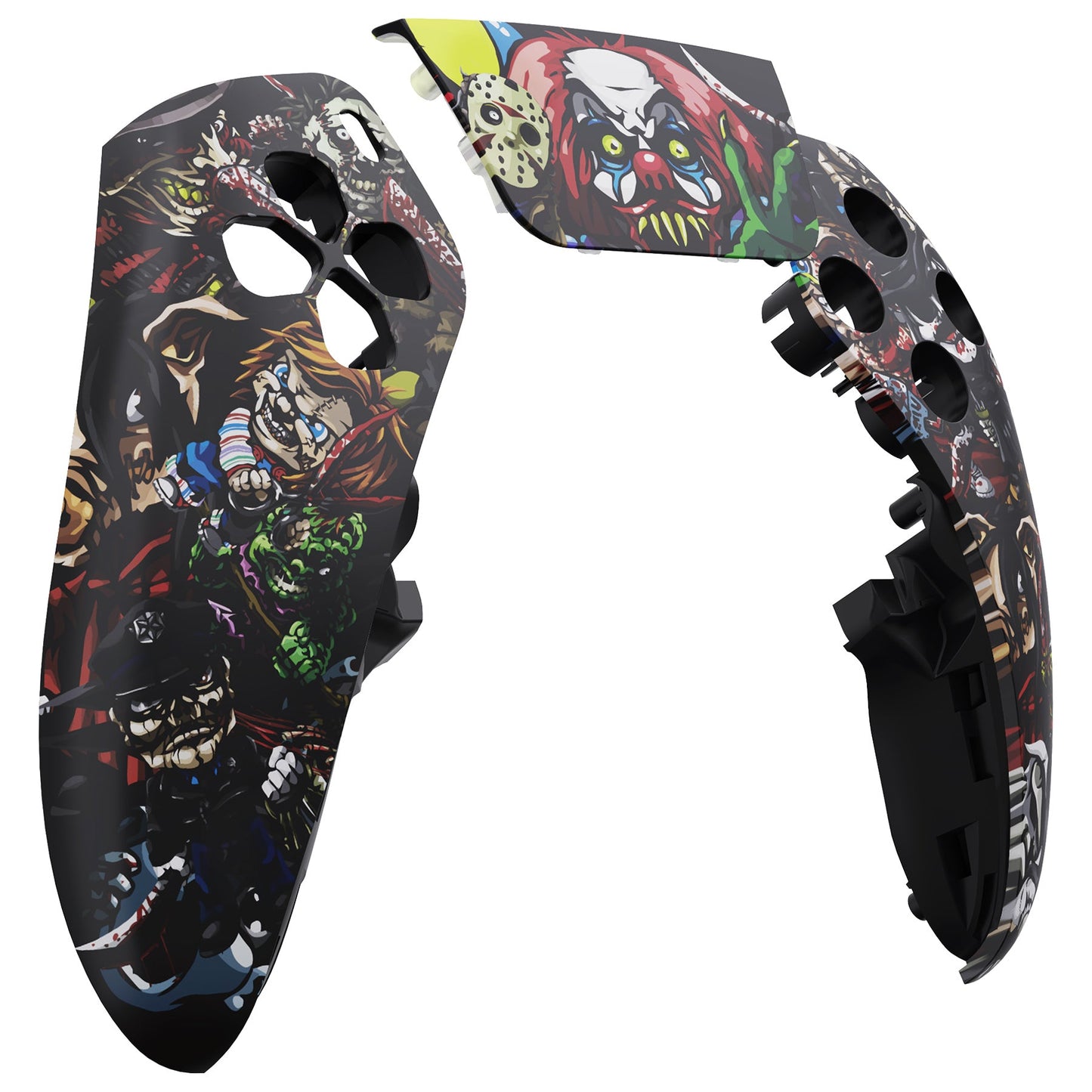 eXtremeRate PS5 edgeコントローラー対応交換対応用左右フロントハウジングシェル&タッチパッド【スリラーパーティー】