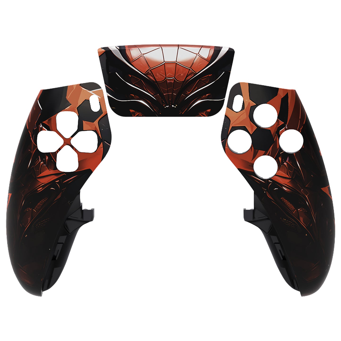 eXtremeRate PS5 edgeコントローラー対応交換対応用左右フロントハウジングシェル&タッチパッド【マシンスパイダー】