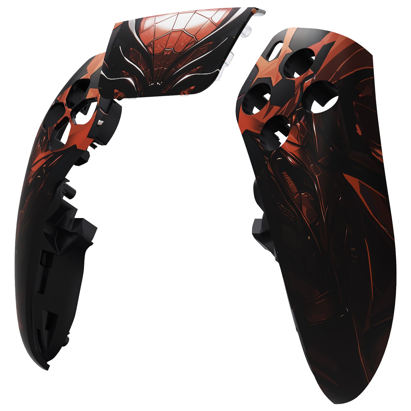 eXtremeRate PS5 edgeコントローラー対応交換対応用左右フロントハウジングシェル&タッチパッド【マシンスパイダー】