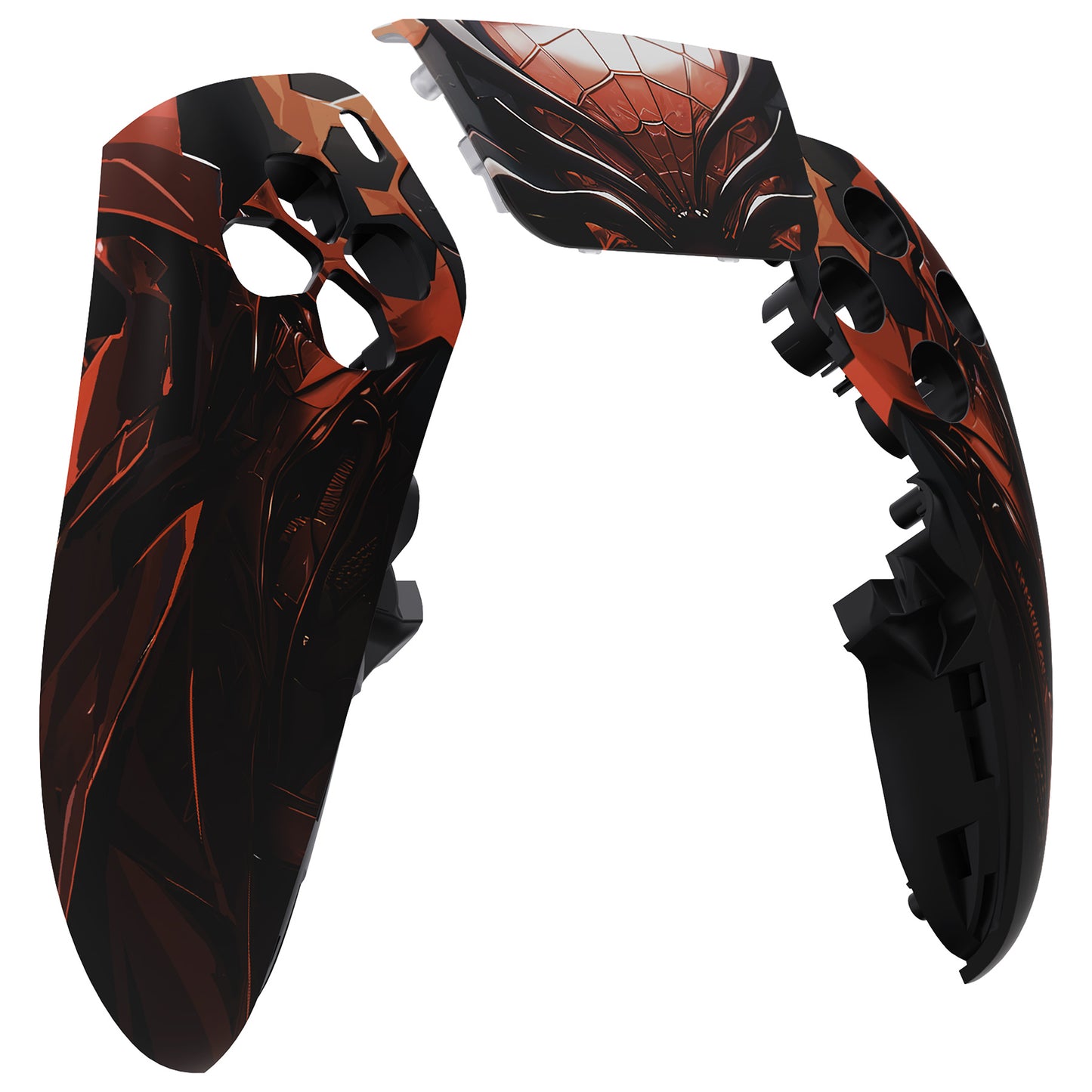 eXtremeRate PS5 edgeコントローラー対応交換対応用左右フロントハウジングシェル&タッチパッド【マシンスパイダー】