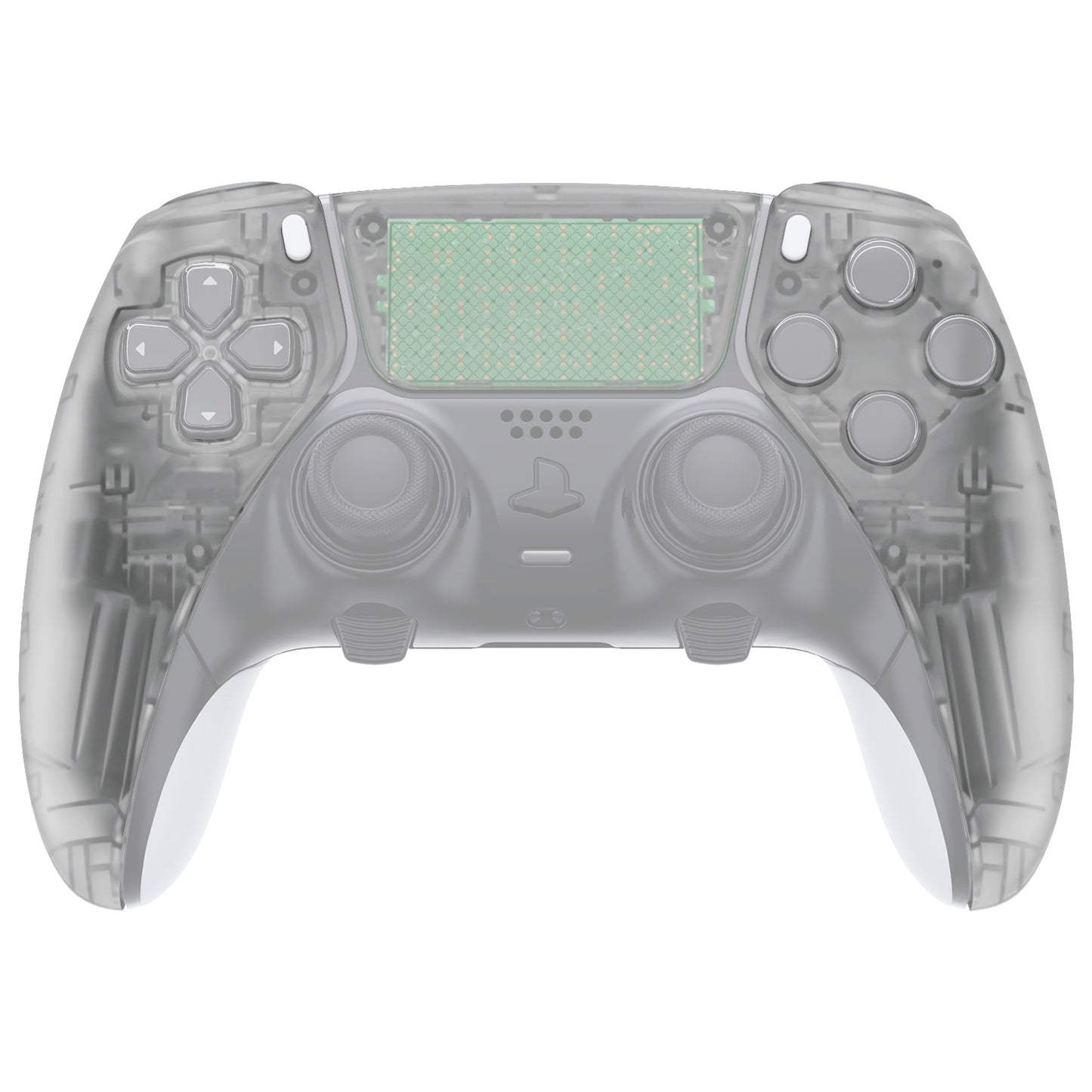 eXtremeRate PS5 edgeコントローラー対応交換対応用左右フロントハウジングシェル&タッチパッド【暗闇で光る-グリーン】