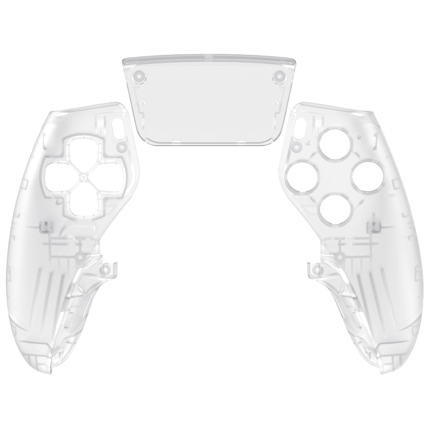 eXtremeRate PS5 edgeコントローラー対応交換対応用左右フロントハウジングシェル&タッチパッド【暗闇で光る-グリーン】