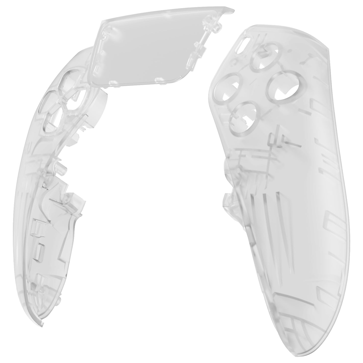 eXtremeRate PS5 edgeコントローラー対応交換対応用左右フロントハウジングシェル&タッチパッド【暗闇で光る-グリーン】