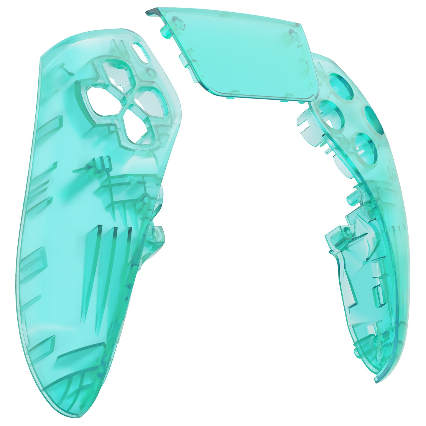eXtremeRate PS5 edgeコントローラー対応交換対応用左右フロントハウジングシェル&タッチパッド【エメラルドグリーン】