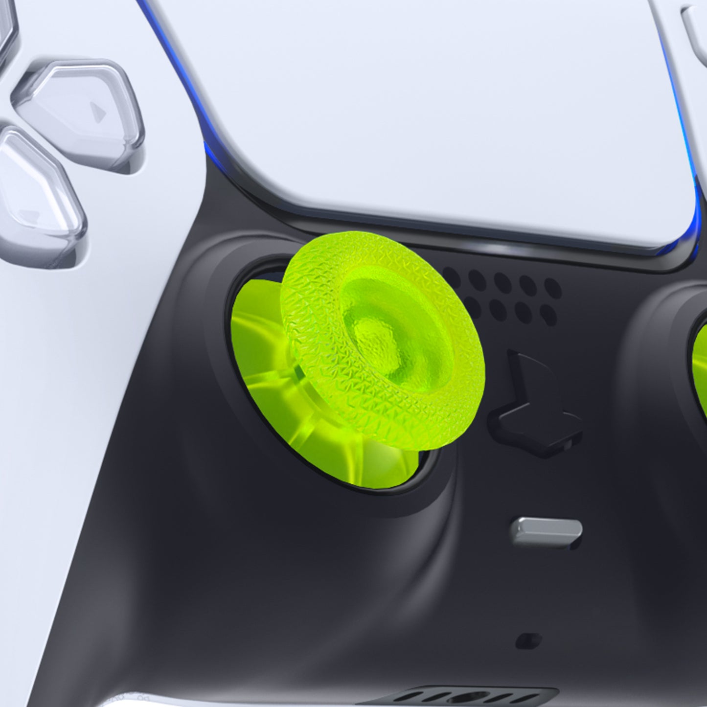 eXtremeRate PS5&PS4全モデルのコントローラー対応交換対応用サムスティックアナログスティックジョイスティック【クリアライムグリーン】