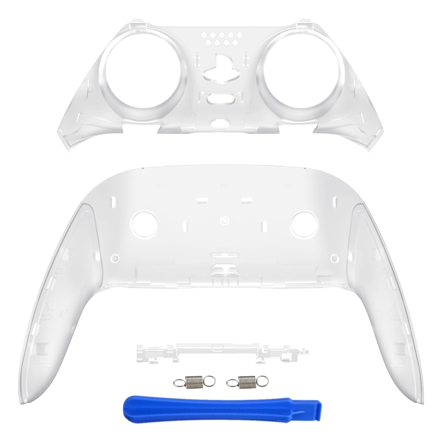 eXtremeRate PS5 edgeコントローラー対応交換対応用トップ&ボトム装飾トリムシェル【暗闇で光る-グリーン】