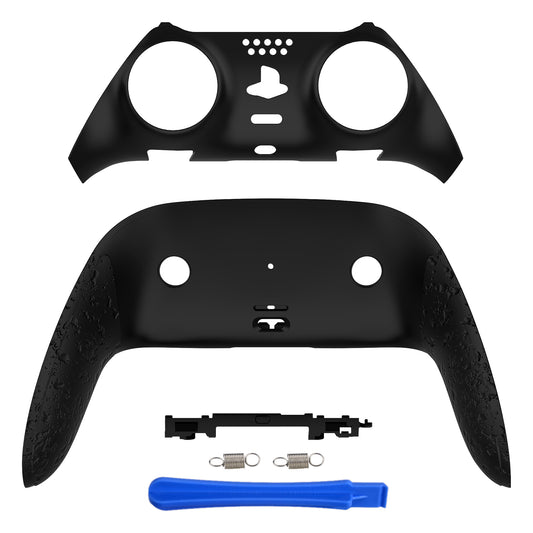 eXtremeRate PS5 edgeコントローラー対応交換対応用トップ&ボトム装飾トリムシェル【テクスチャードブラック】