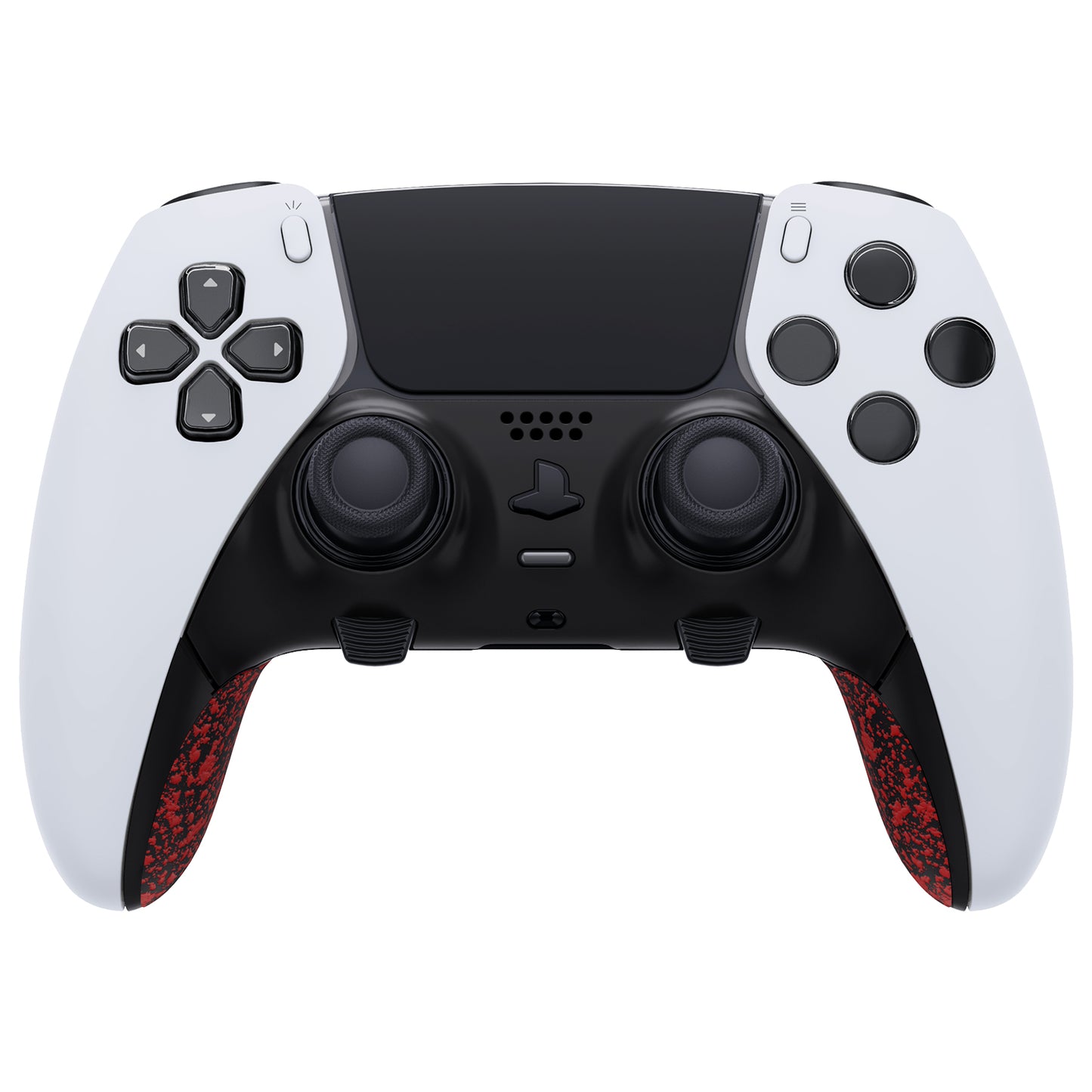 eXtremeRate PS5 edgeコントローラー対応交換対応用トップ&ボトム装飾トリムシェル【テクスチャー・赤色】