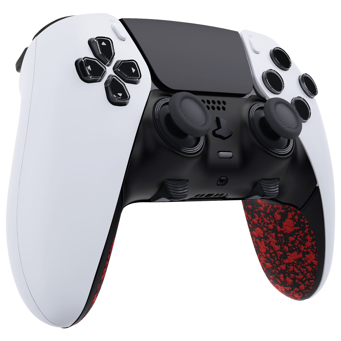 eXtremeRate PS5 edgeコントローラー対応交換対応用トップ&ボトム装飾トリムシェル【テクスチャー・赤色】