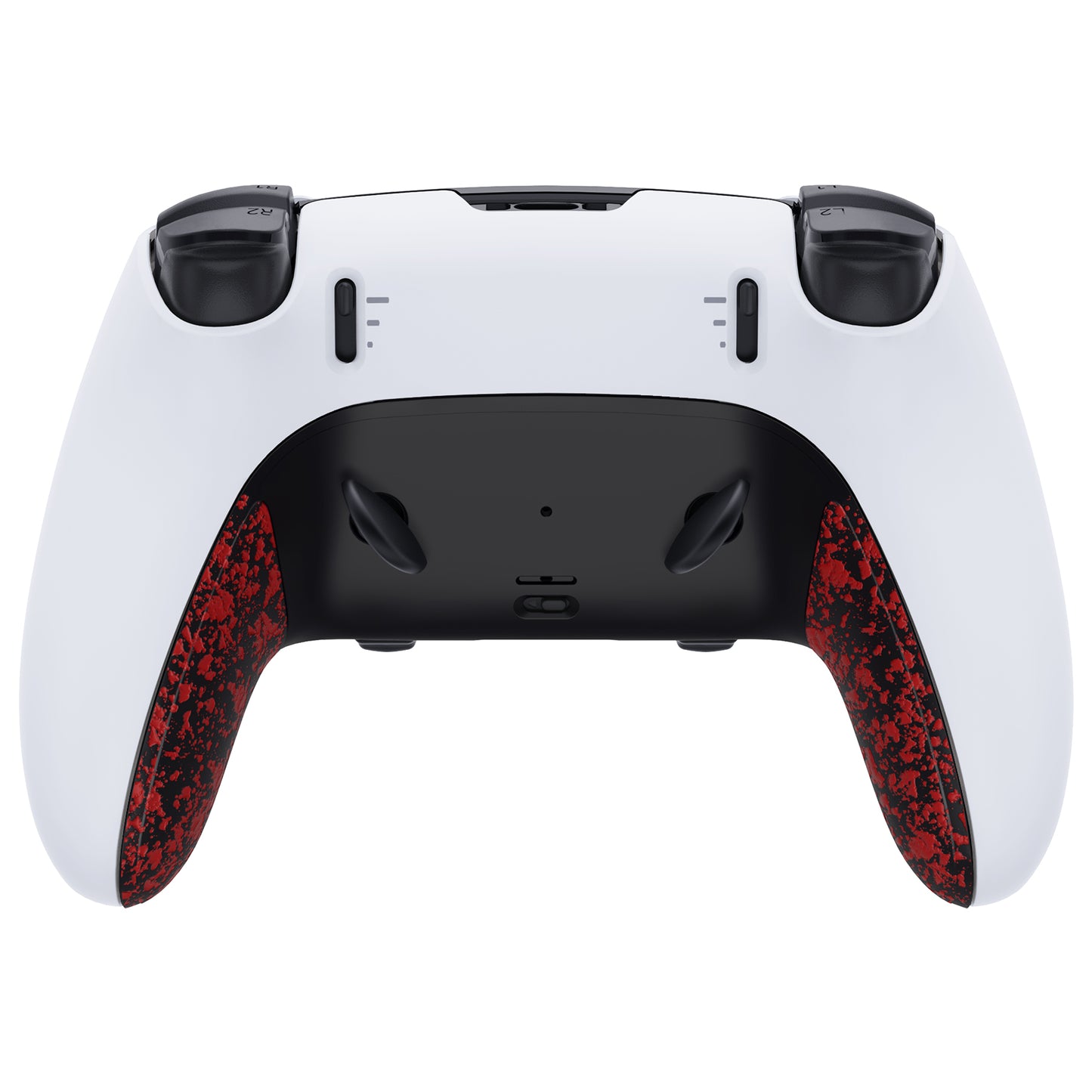 eXtremeRate PS5 edgeコントローラー対応交換対応用トップ&ボトム装飾トリムシェル【テクスチャー・赤色】