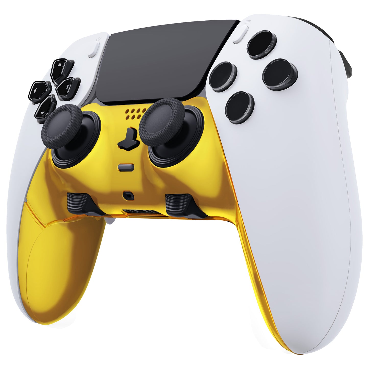 eXtremeRate PS5 edgeコントローラー対応交換対応用トップ&ボトム装飾トリムシェル【クロームゴールド】