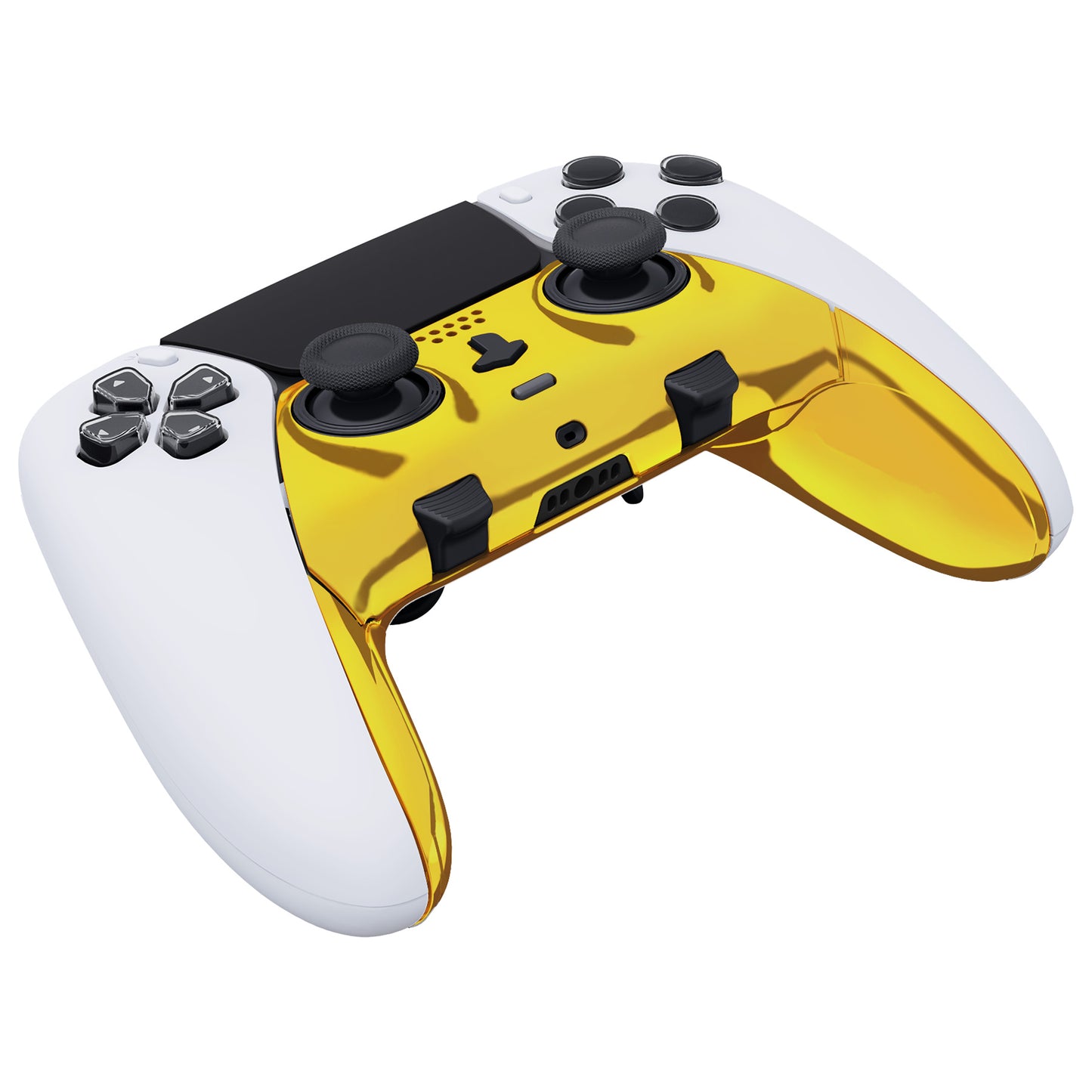 eXtremeRate PS5 edgeコントローラー対応交換対応用トップ&ボトム装飾トリムシェル【クロームゴールド】