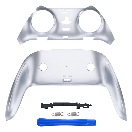 eXtremeRate PS5 edgeコントローラー対応交換対応用トップ&ボトム装飾トリムシェル【クロムシルバー】