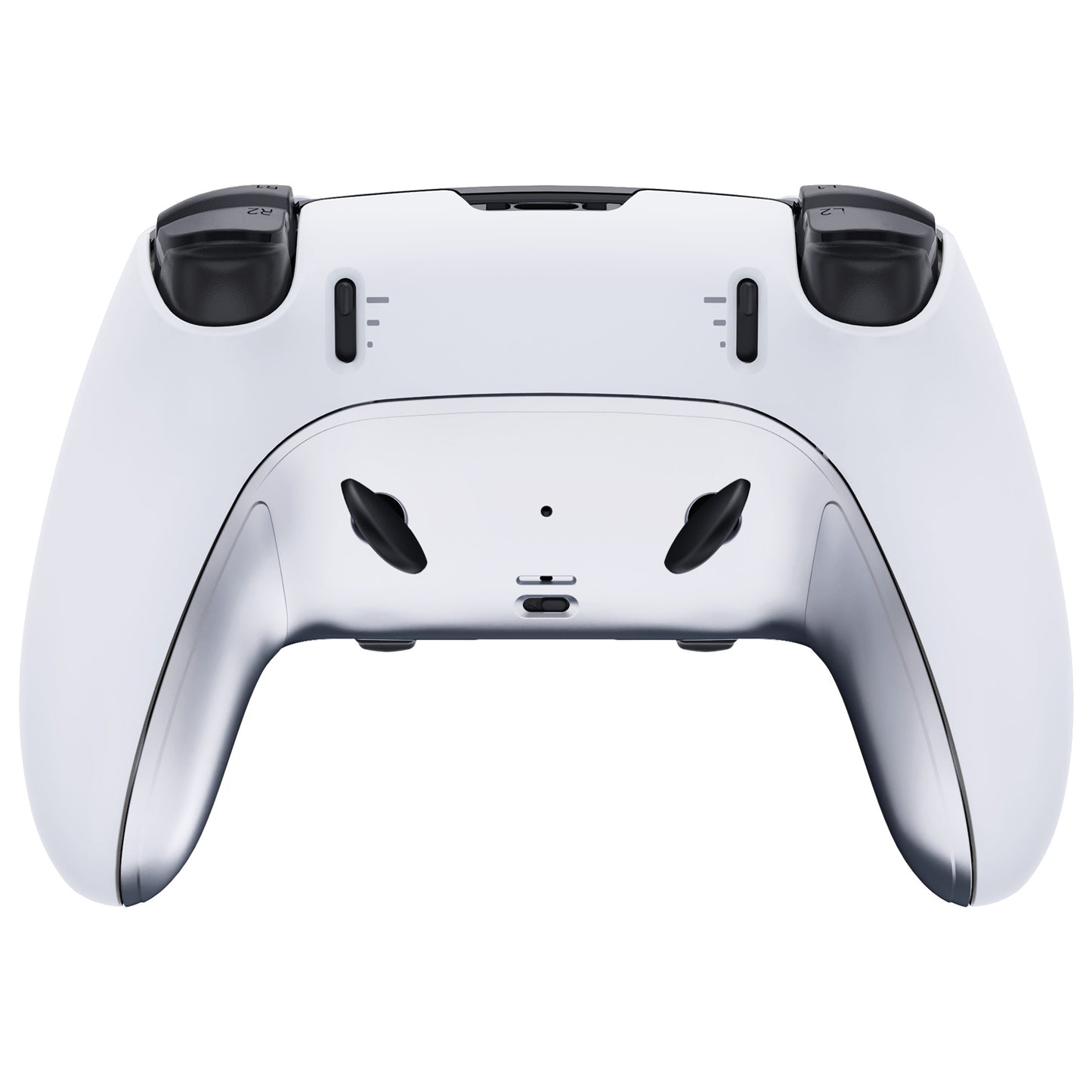 eXtremeRate PS5 edgeコントローラー対応交換対応用トップ&ボトム装飾トリムシェル【クロムシルバー】