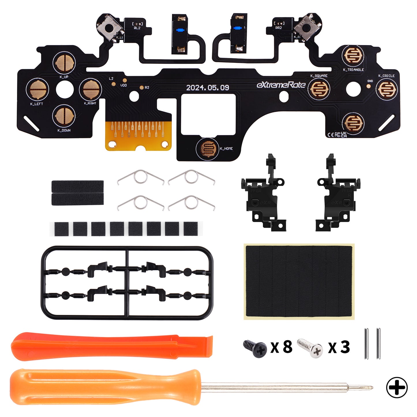 eXtremeRate PS5コントローラーBDM-040/050対応用ショルダーボタン対応用マイクロスイッチ-ライトバージョンクリッキーヘアトリガーキットV2