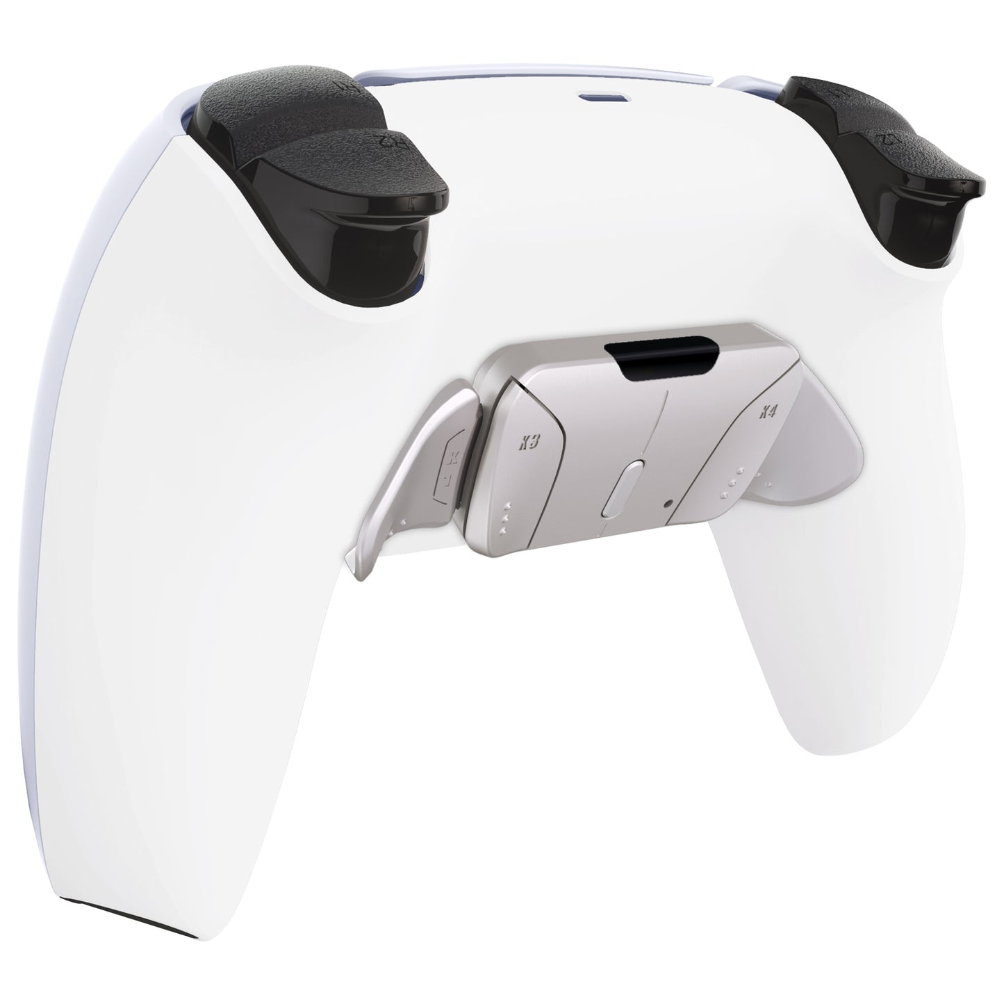 eXtremeRate PS5コントローラーBDM-030/040/050対応用シルバーリアルメタルボタン(RMB)バージョンRISE4 V3リマップキット【ホワイト】