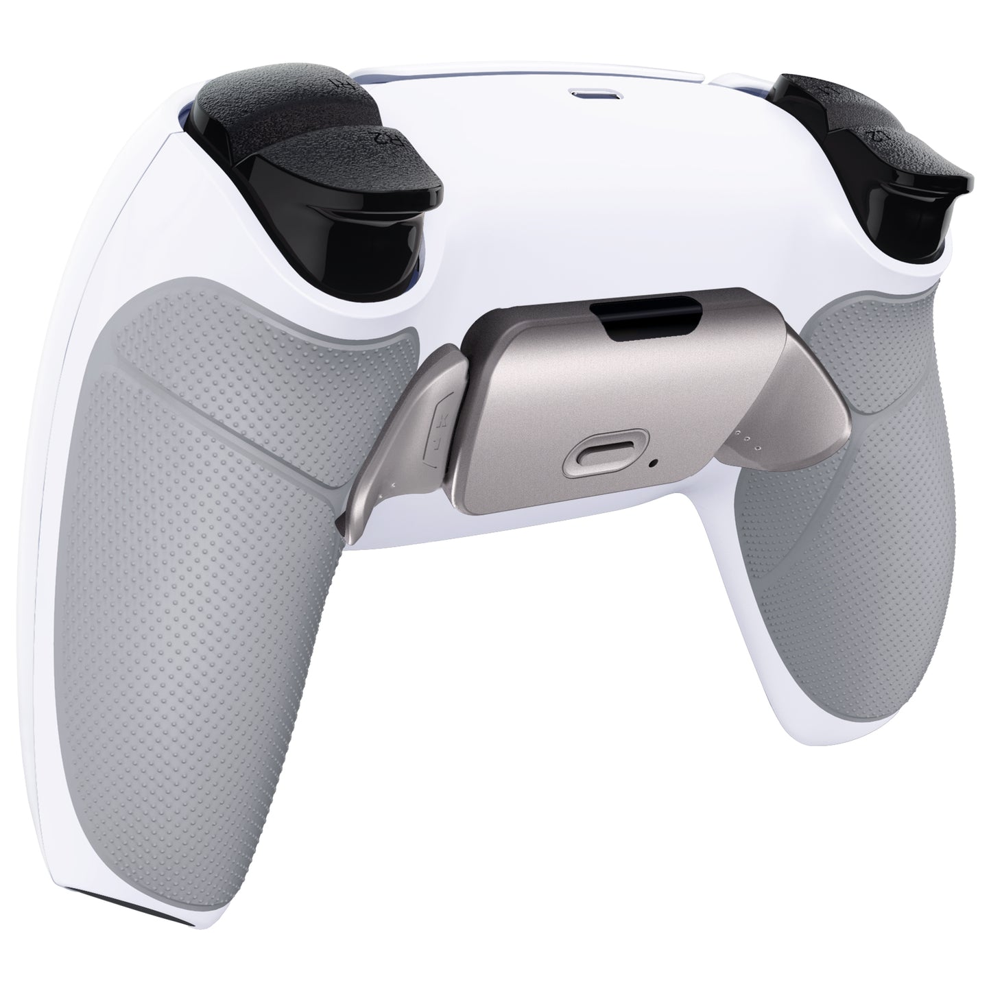 eXtremeRate PS5コントローラーBDM-030/040/050対応用ブラックリアルメタルボタン(RMB)バージョンRISE V3リマップキット【ラバー付きグレー】