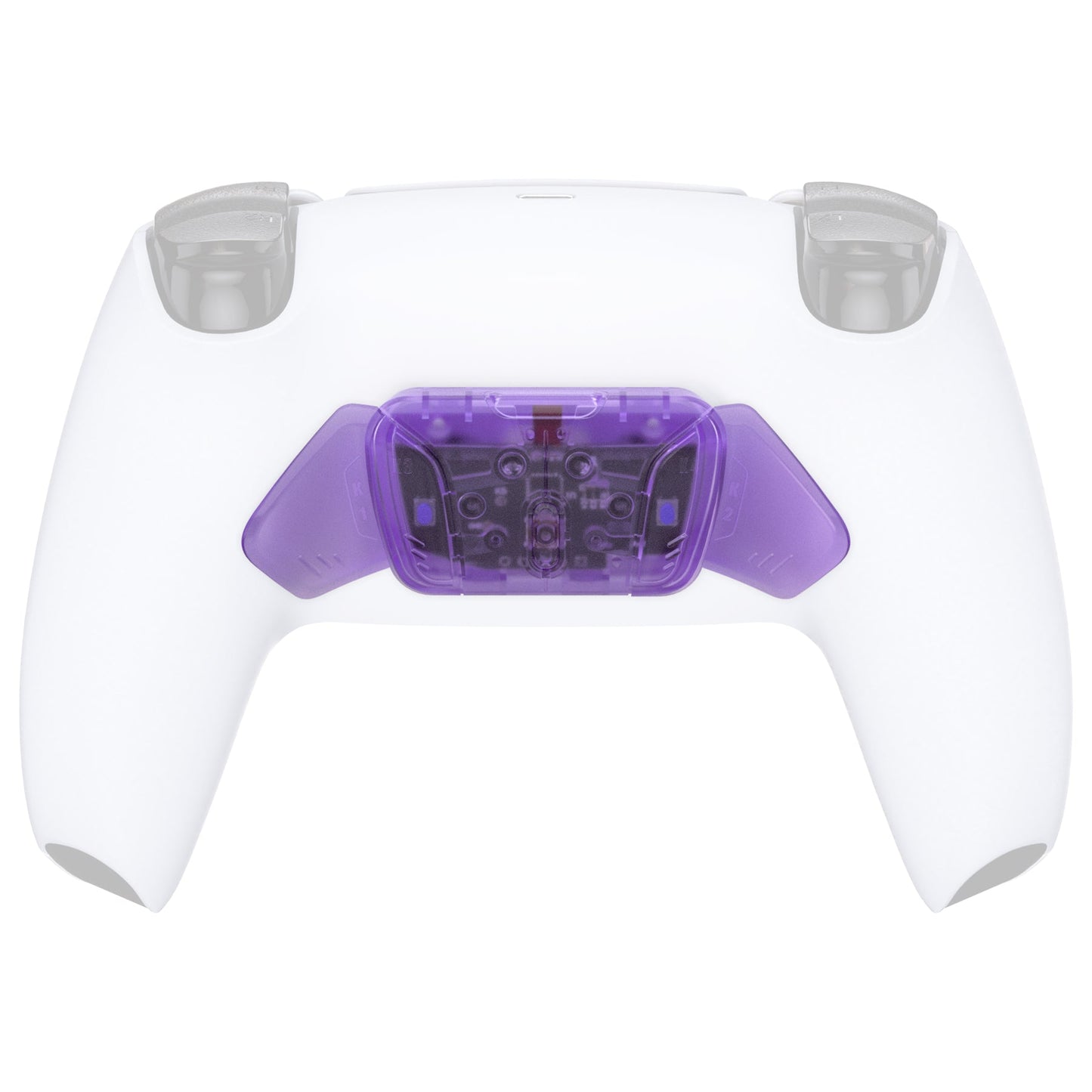 eXtremeRate RISEをRISE4キットに変更-PS5コントローラー対応eXtremeRate RISE & RISE4リマップキット対応用再設計されたK1 K2 K3 K4バックボタンハウジング&リマップPCBボード【クリアパープル】