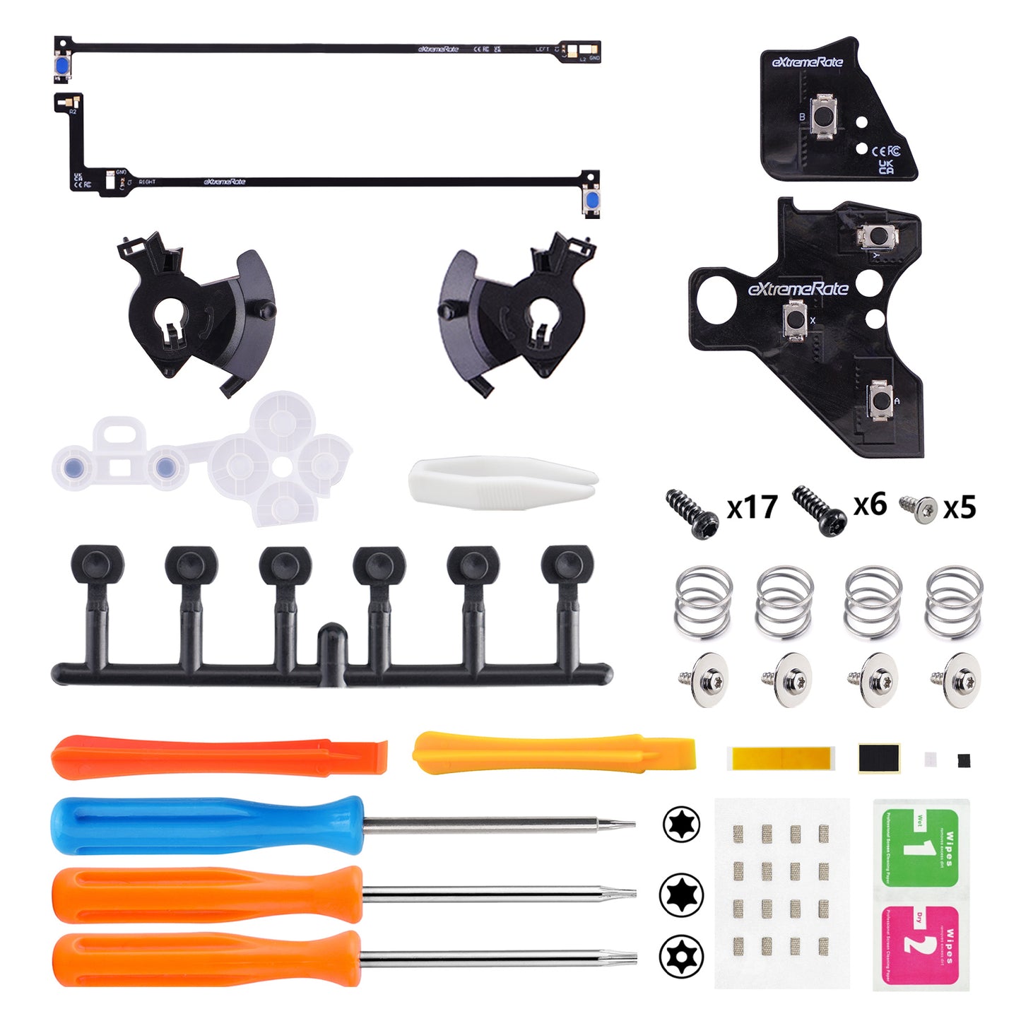 eXtremeRate Xbox Elite Series 2&Elite 2 Coreコントローラー(モデル1797)用Whole Clicky キット、ショルダーボタンおよび ABXY ボタン用、エルゴノミクス設計のタクタイルスイッチ LT RT A B X Y マウスクリックキット