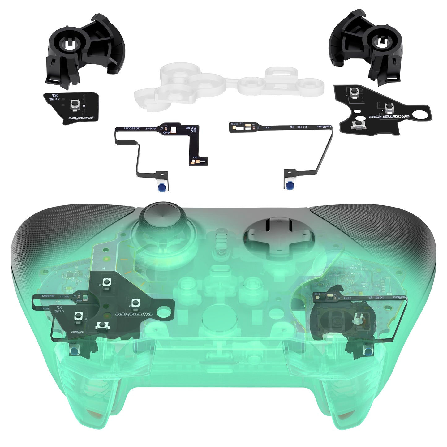 eXtremeRate Xbox Elite Series 2&Elite 2 Coreコントローラー(モデル1797)用Whole Clicky キット、ショルダーボタンおよび ABXY ボタン用、エルゴノミクス設計のタクタイルスイッチ LT RT A B X Y マウスクリックキット