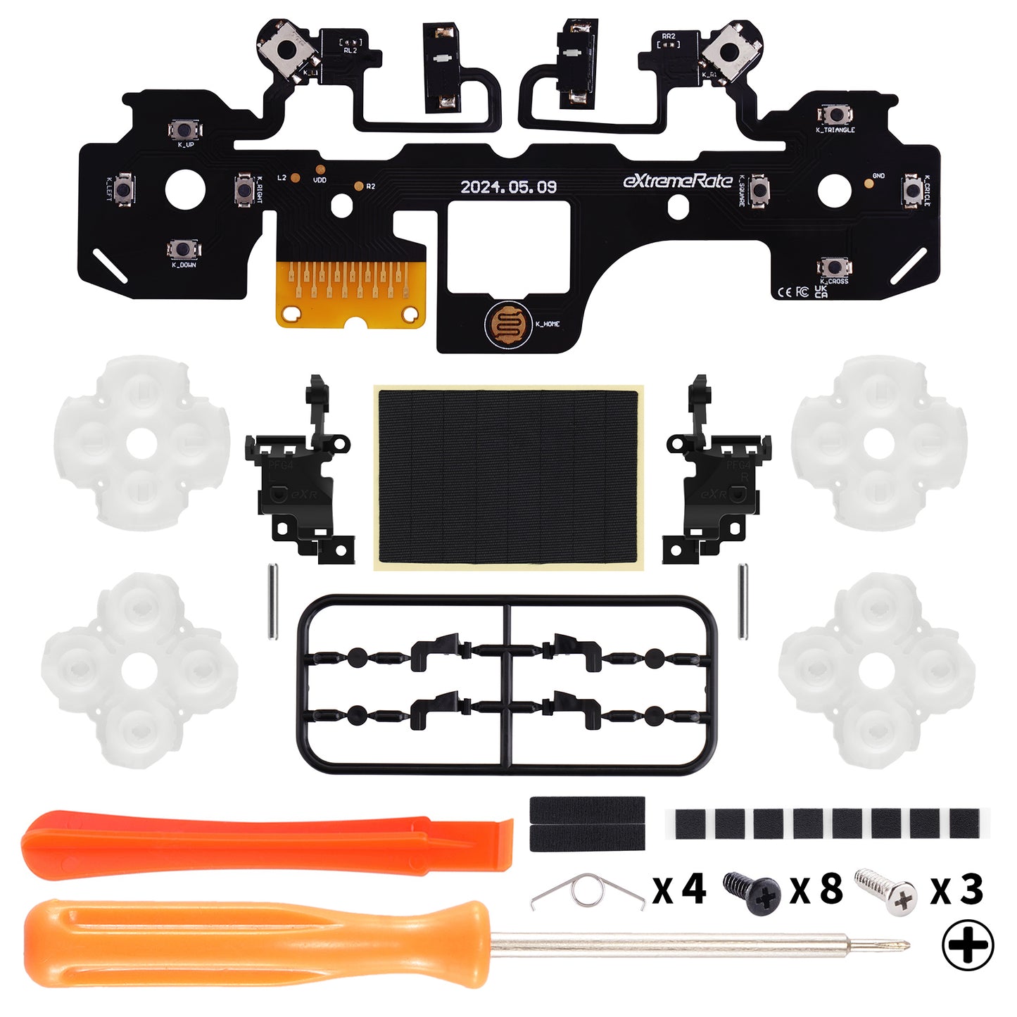 eXtremeRate PS5コントローラーBDM-040/050に対応用ストロングバージョンホールクリッキーキットV2