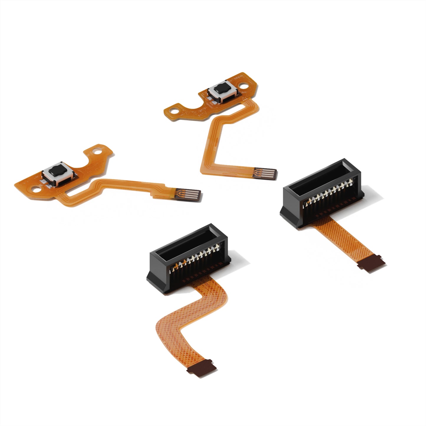 eXtremeRate Joy-Con 2対応 ZL ZR ボタン交換用タクタイルスイッチ フレックスリボンケーブル、Nintendo Switch 2対応 カスタム 左右コントローラー用 充電コネクタ メスソケット FPC ケーブル 修理パーツ