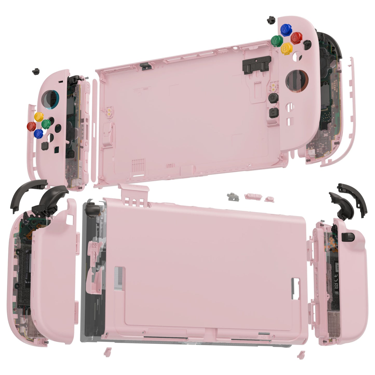 eXtremeRate Nintendo Switch 2対応交換フルセットシェル&ボタン - デラックス版【チェリーブロッサムピンク】