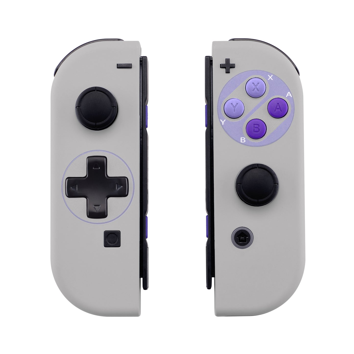 eXtremeRate NS Switch用ジョイコン交換フルセットシェルケース、方向キーバージョンボタン付き【クラシックSNESスタイル】