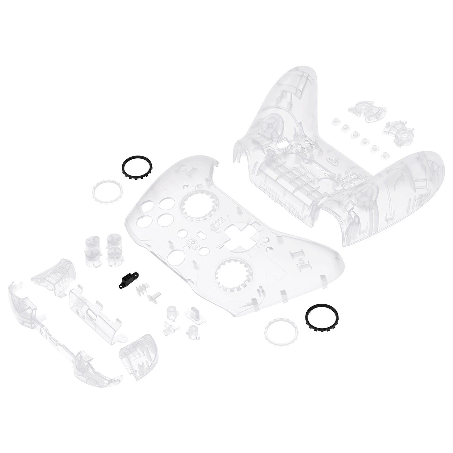 eXtremeRate Xbox One Elite Series 2&Elite 2 Coreコントローラー(モデル1797)用交換 フルセットシェル&ボタン【クリア】