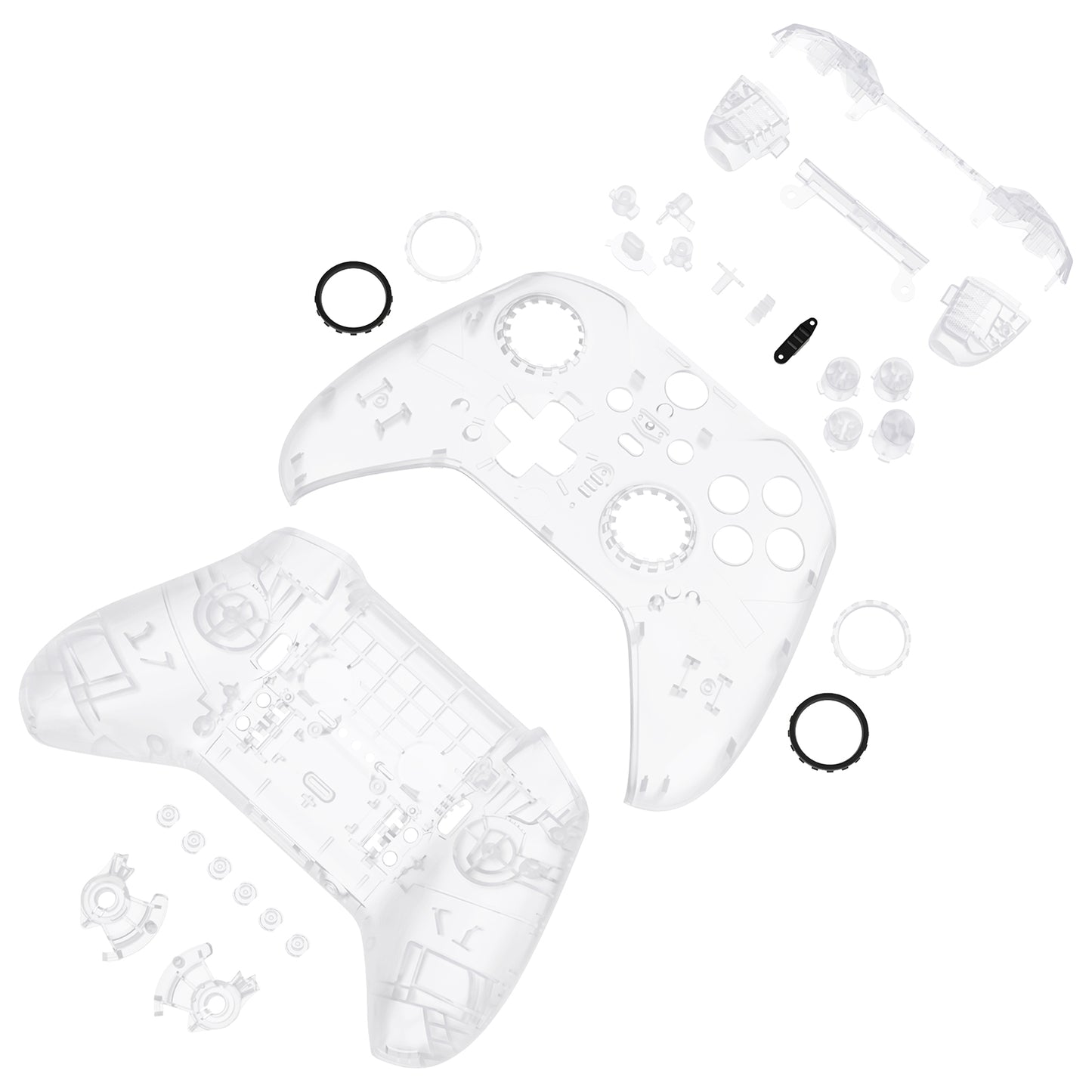 eXtremeRate Xbox One Elite Series 2&Elite 2 Coreコントローラー(モデル1797)用交換 フルセットシェル&ボタン【クリア】